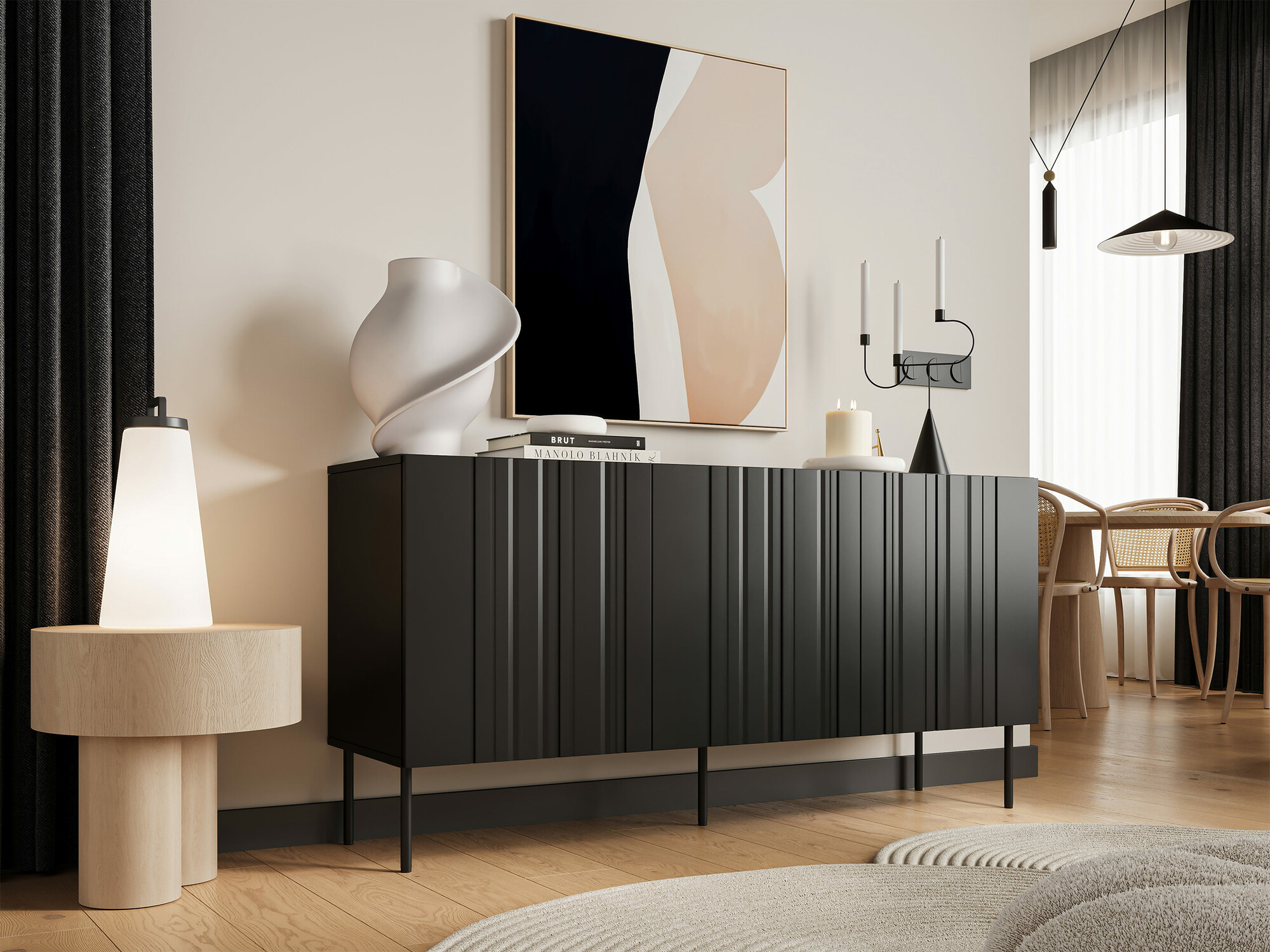 Sideboard Evavese 100 (Black)