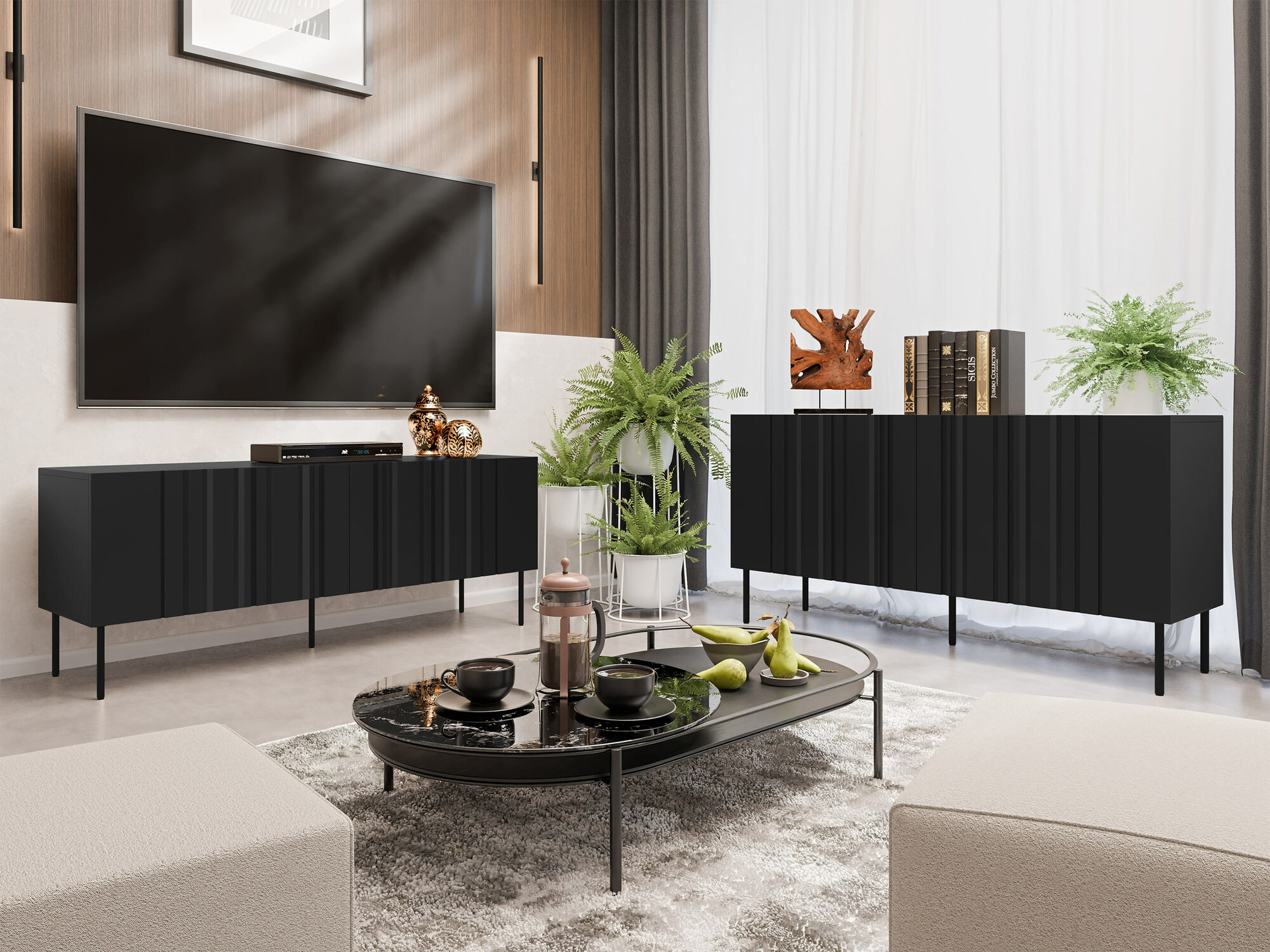 Sideboard Evavese 100 (Black)