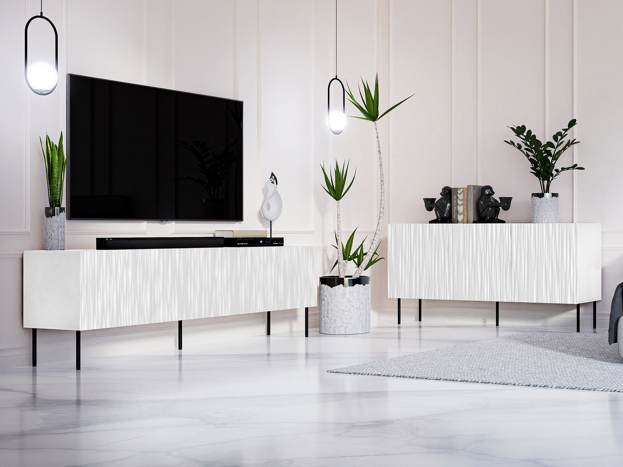Sideboard Lorelbo 100 (White + Black)