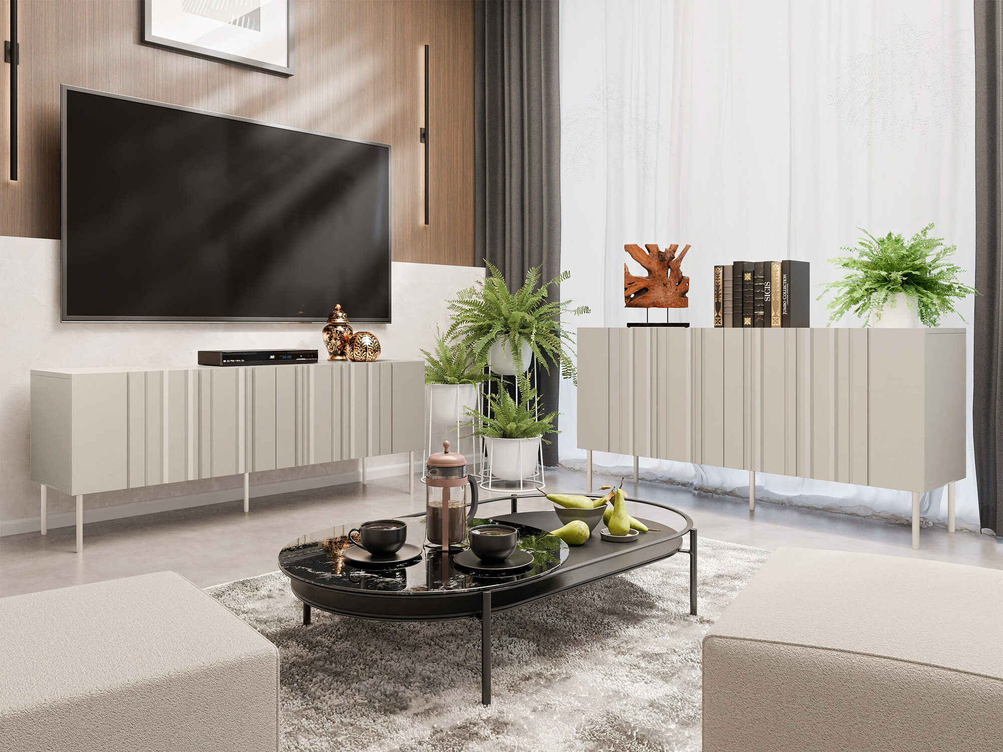 TV stand Evavese 102 (Beige)