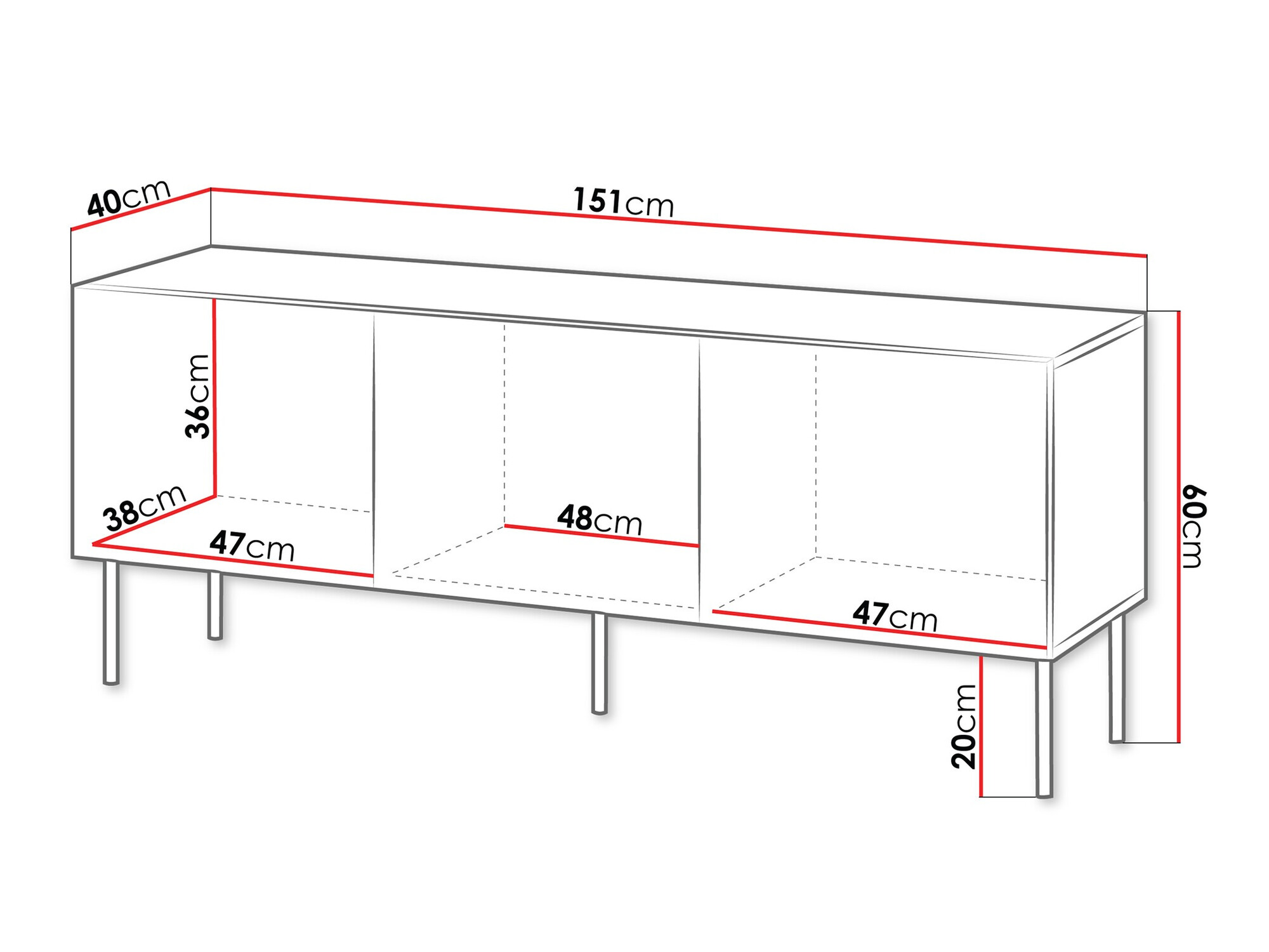 TV stand Evavese 102 (Beige)