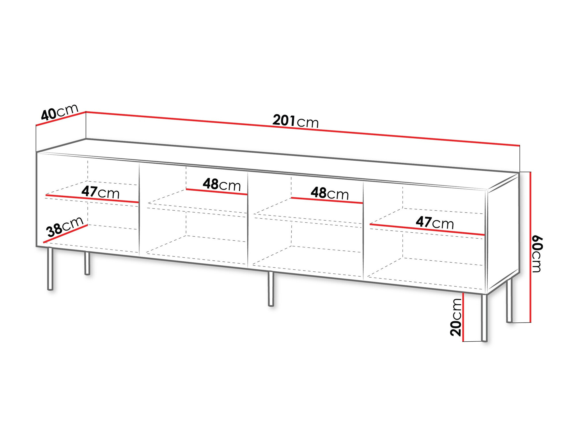 TV stand Evavese 103 (Beige)