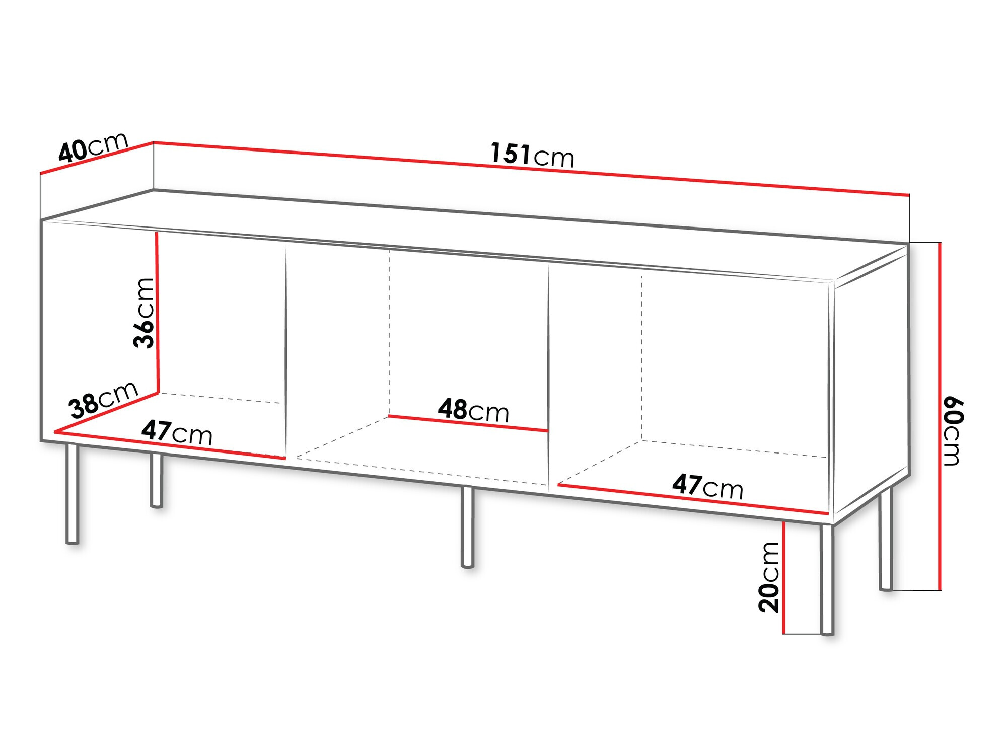 TV stand Tolfelo 102 (Beige)