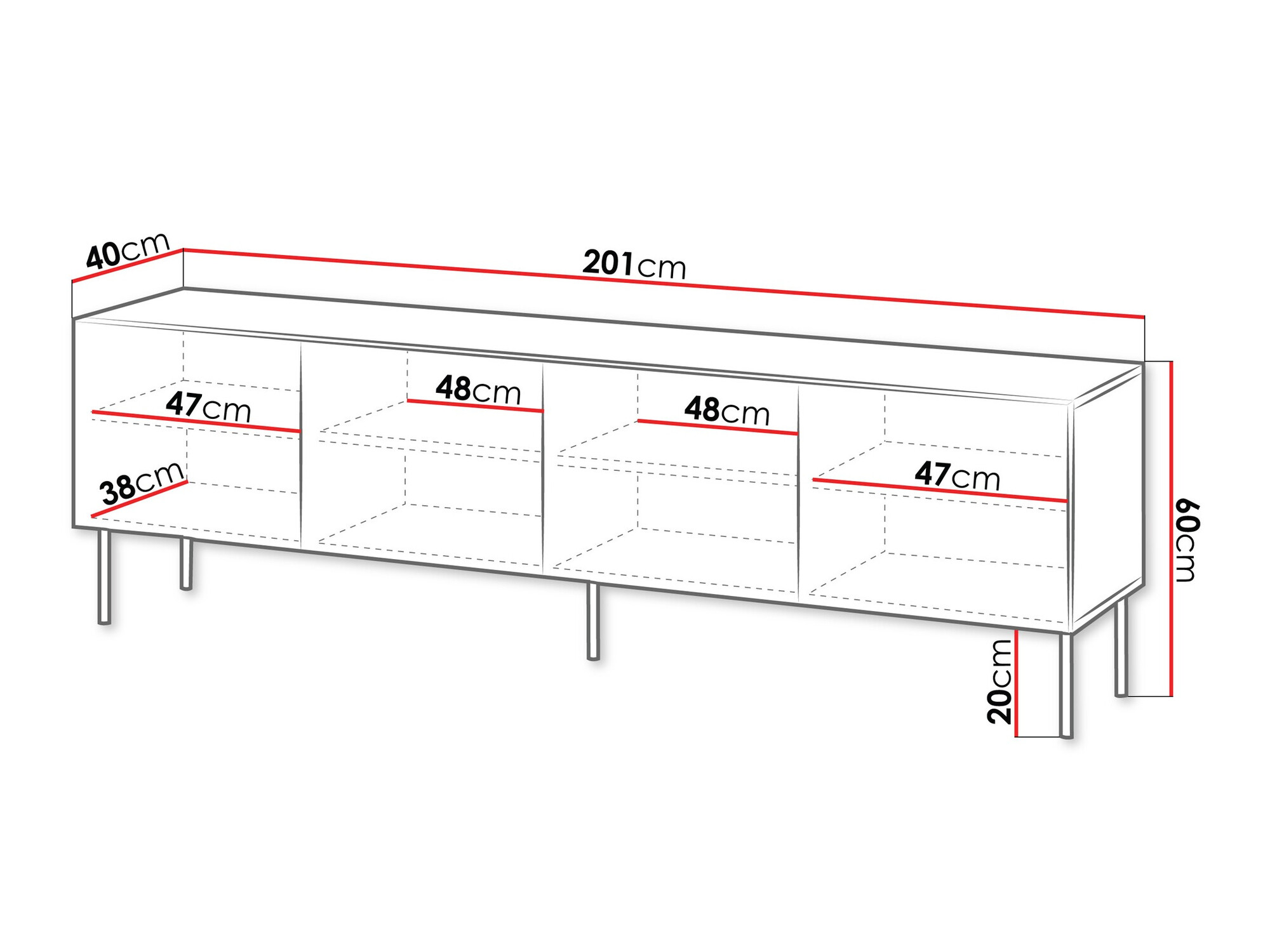 TV stand Tolfelo 103 (Beige)