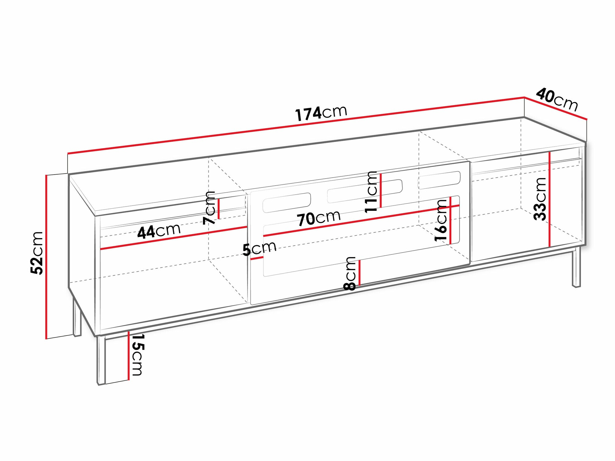 TV stand Comfivo Delruva III (Cashmere)