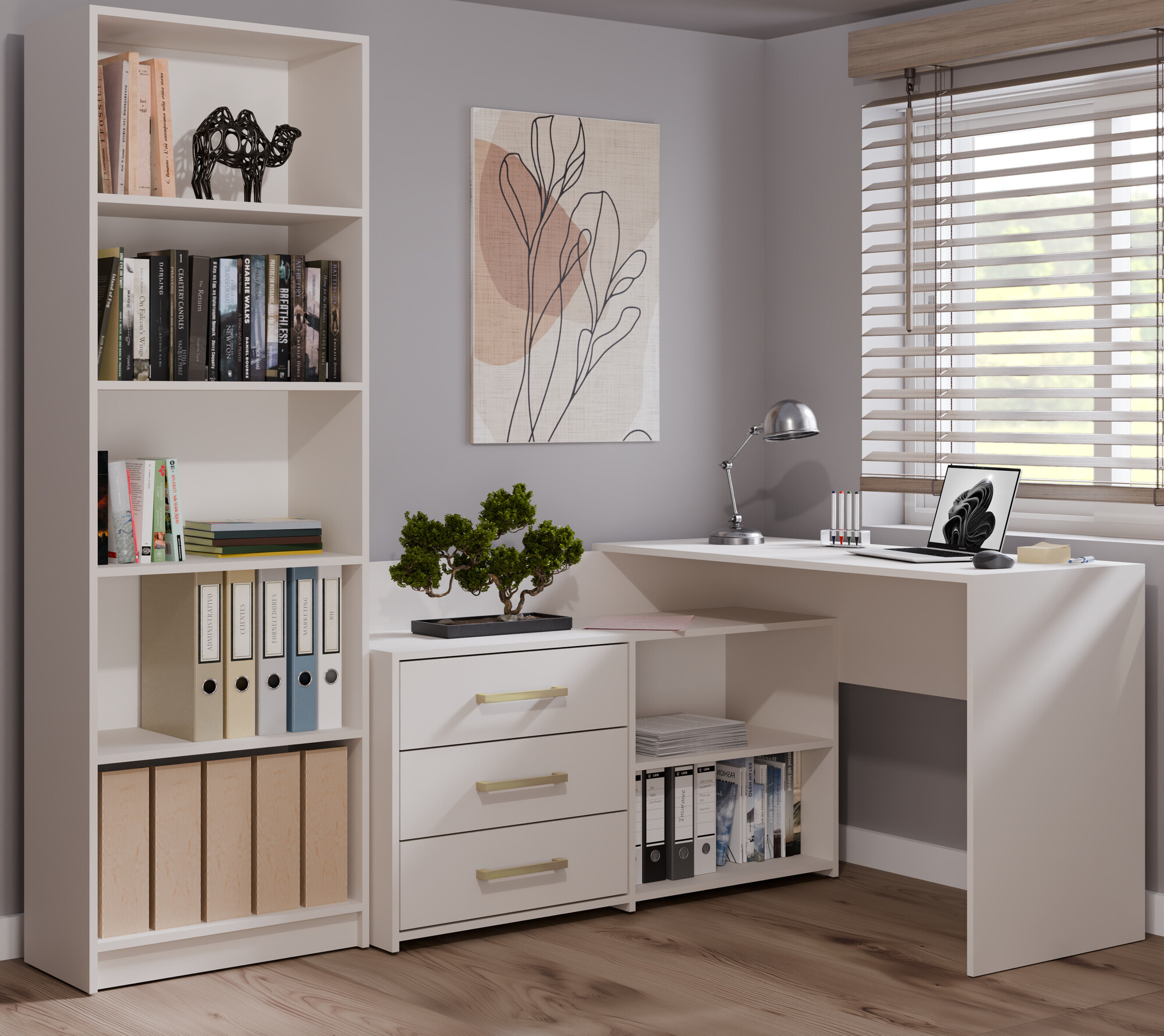 Corner desk Mandeville 131 (Cashmere)