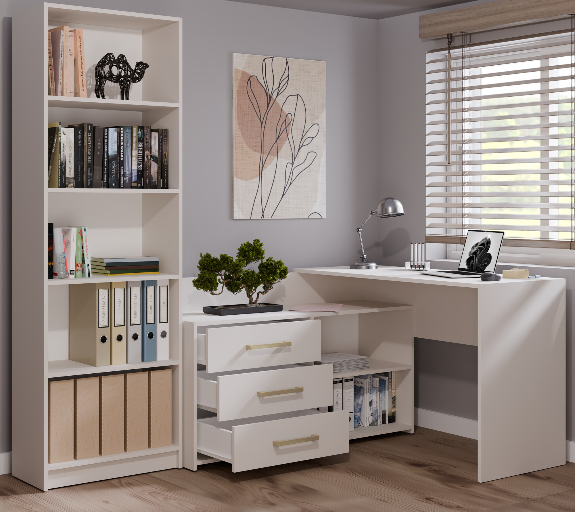 Corner desk Mandeville 131 (Cashmere)