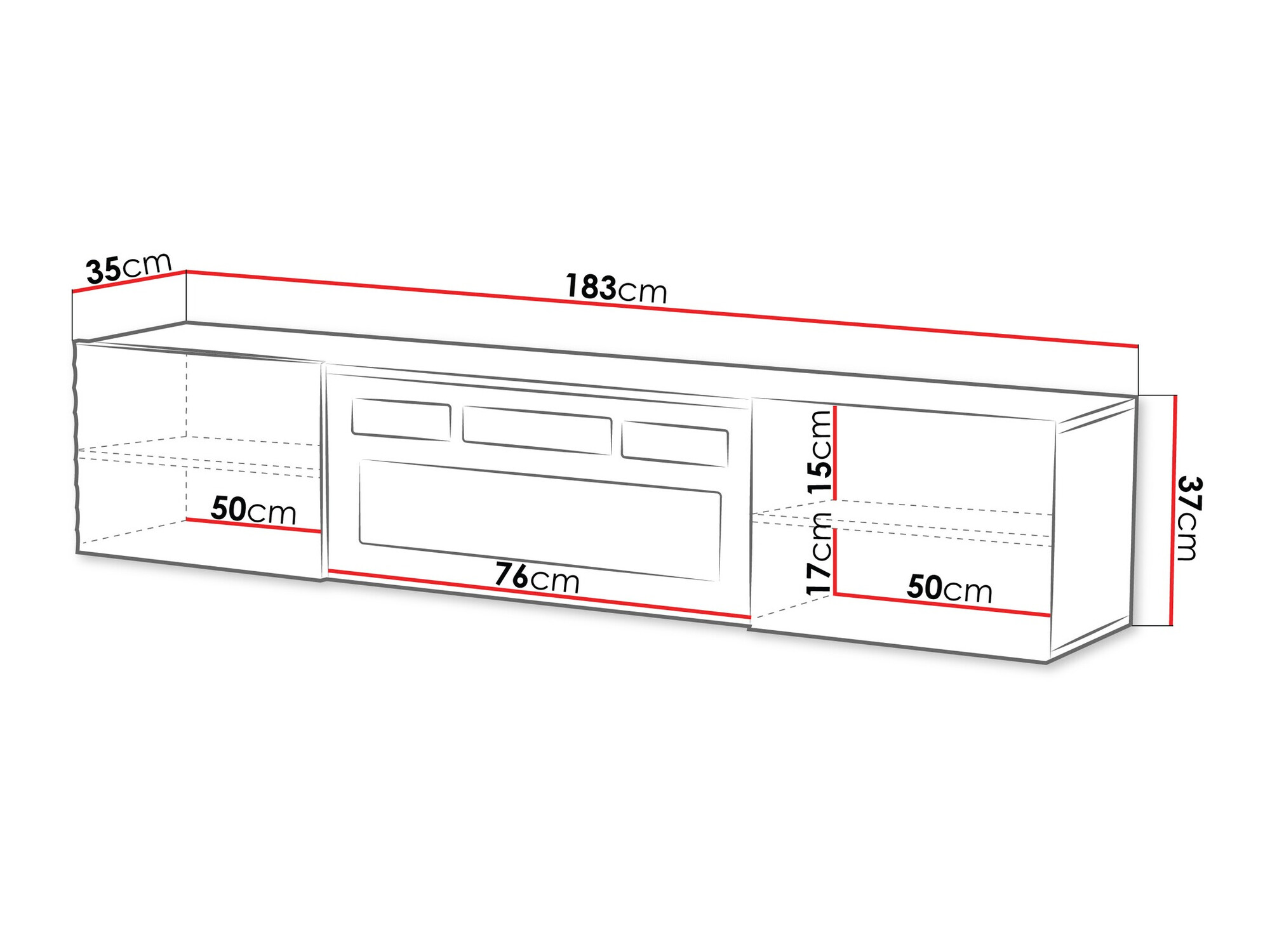 TV stand Charlotte 206 (White)