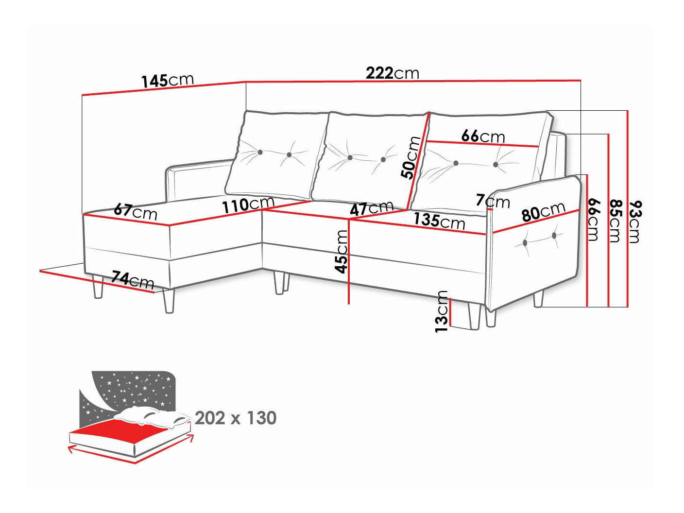 Corner sofa Muncie 101 (Lux 02)
