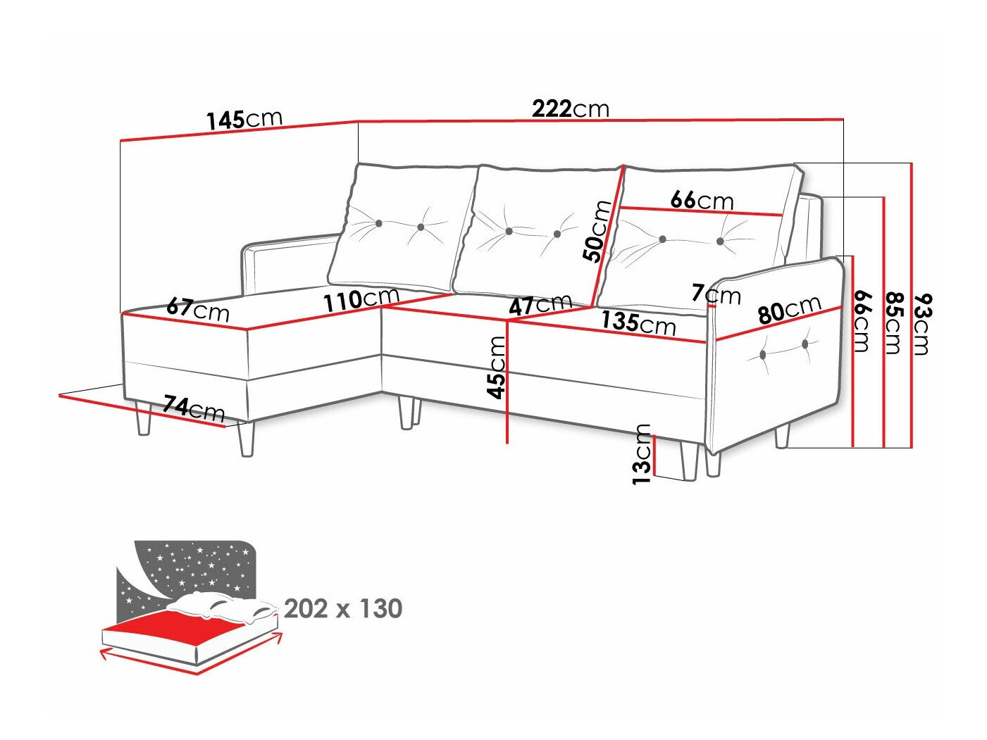 Corner sofa Muncie 101 (Lux 05)