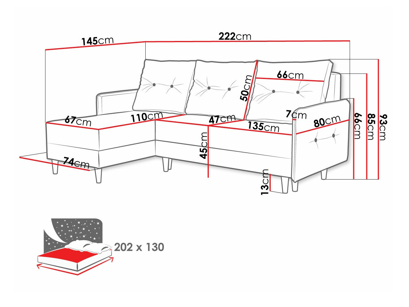 Corner sofa Muncie 101 (Lux 06)