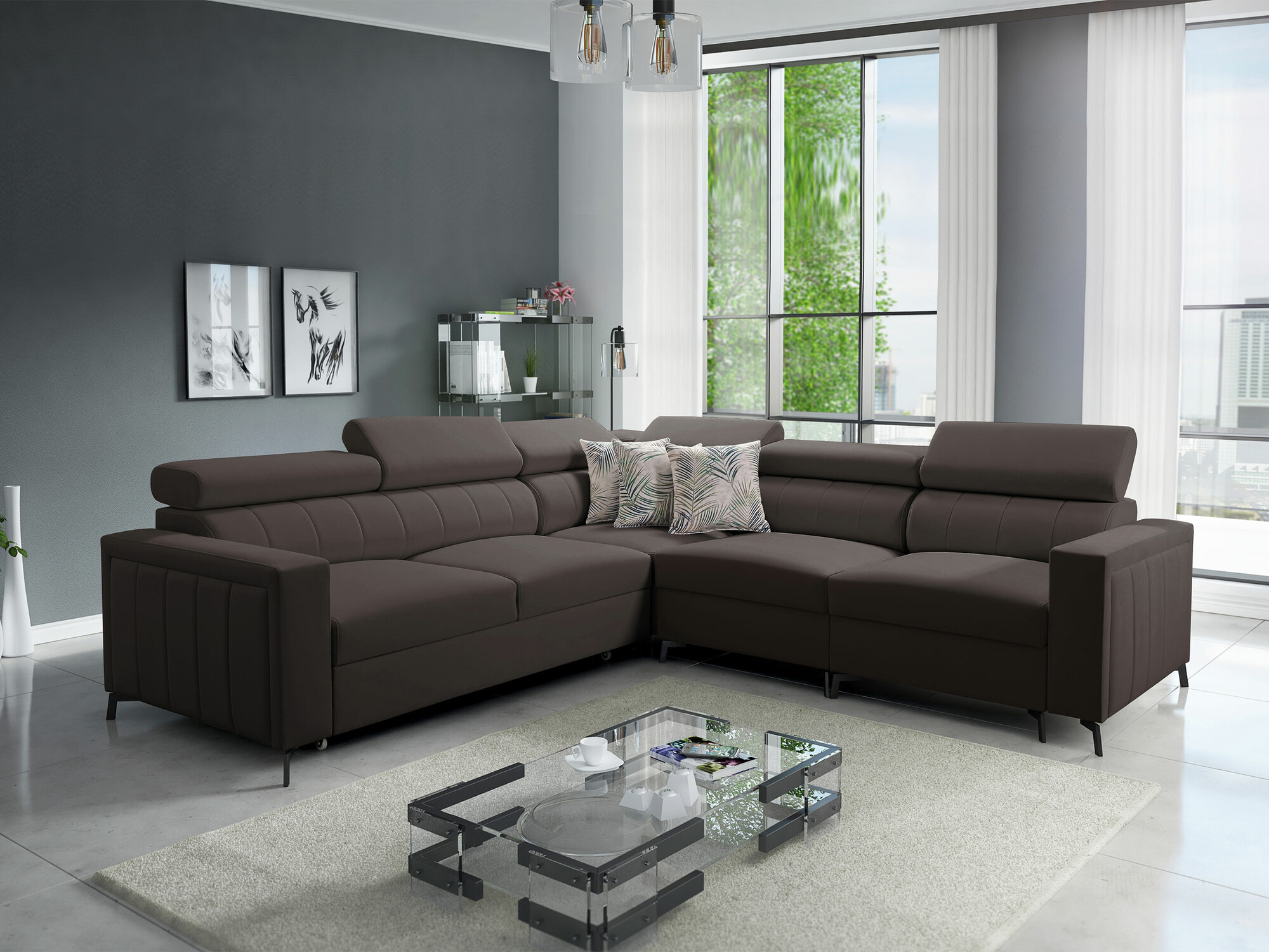 Corner sofa Sarasota 152 (Mono 234 + Botanical 36)