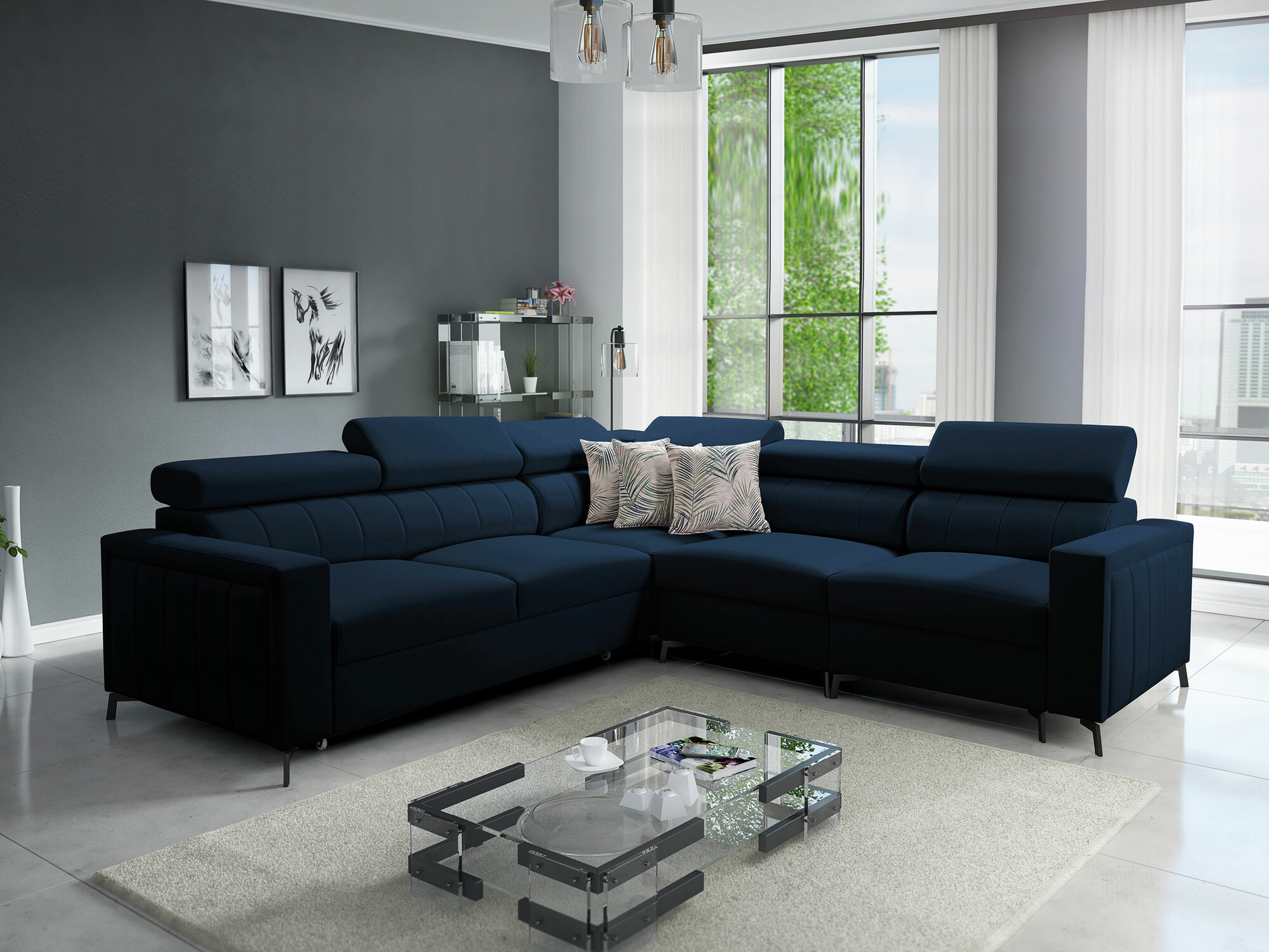 Corner sofa Sarasota 152 (Mono 242 + Botanical 36)