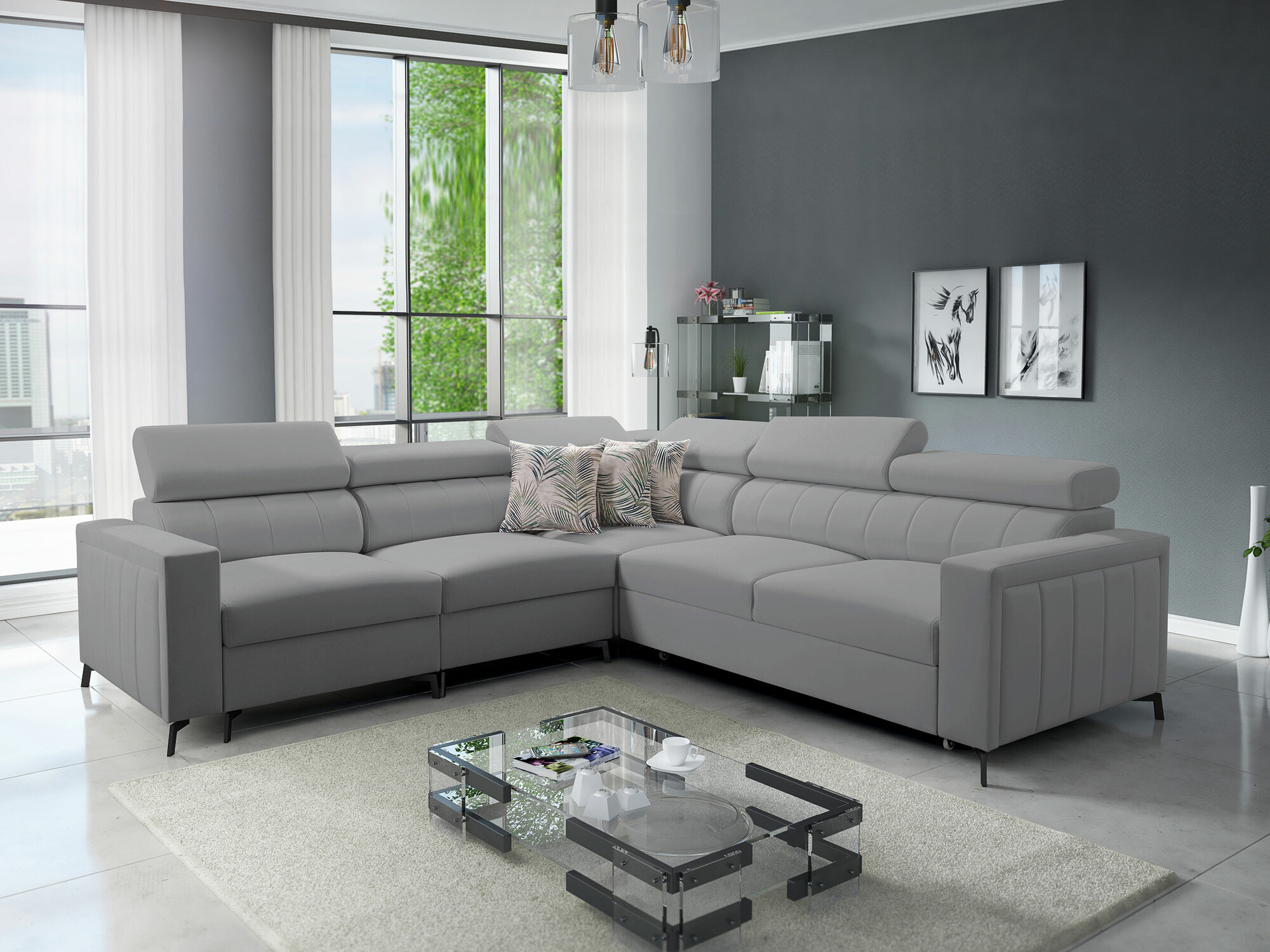 Corner sofa Sarasota 152 (Mono 244 + Botanical 36)