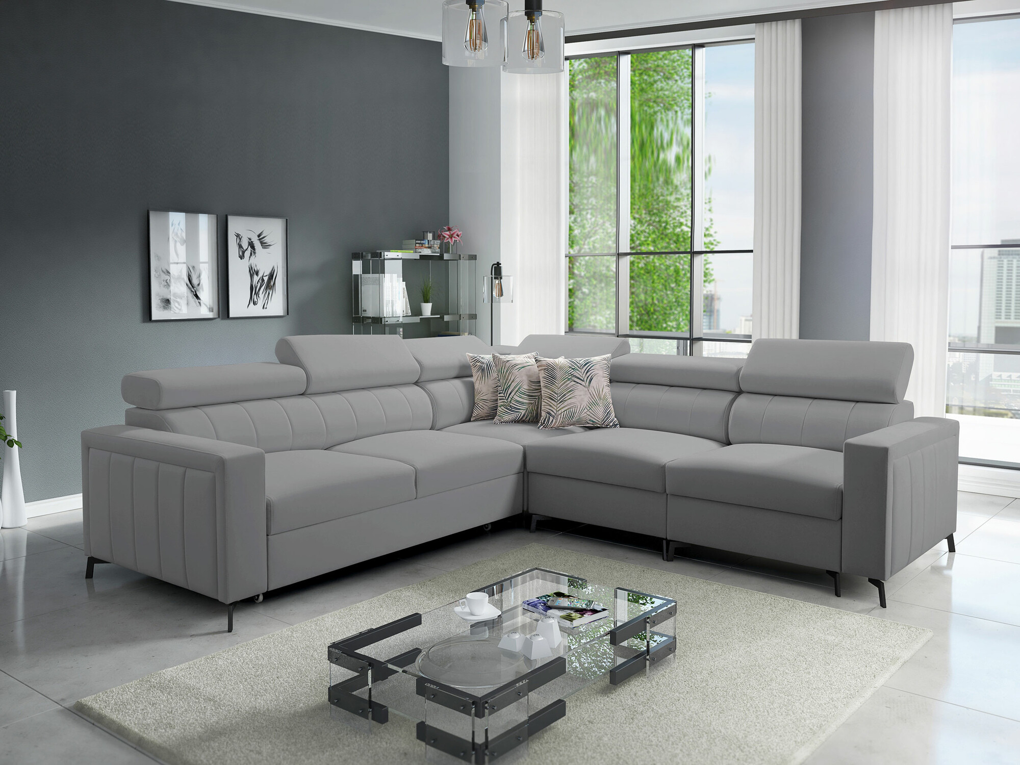 Corner sofa Sarasota 152 (Mono 244 + Botanical 36)