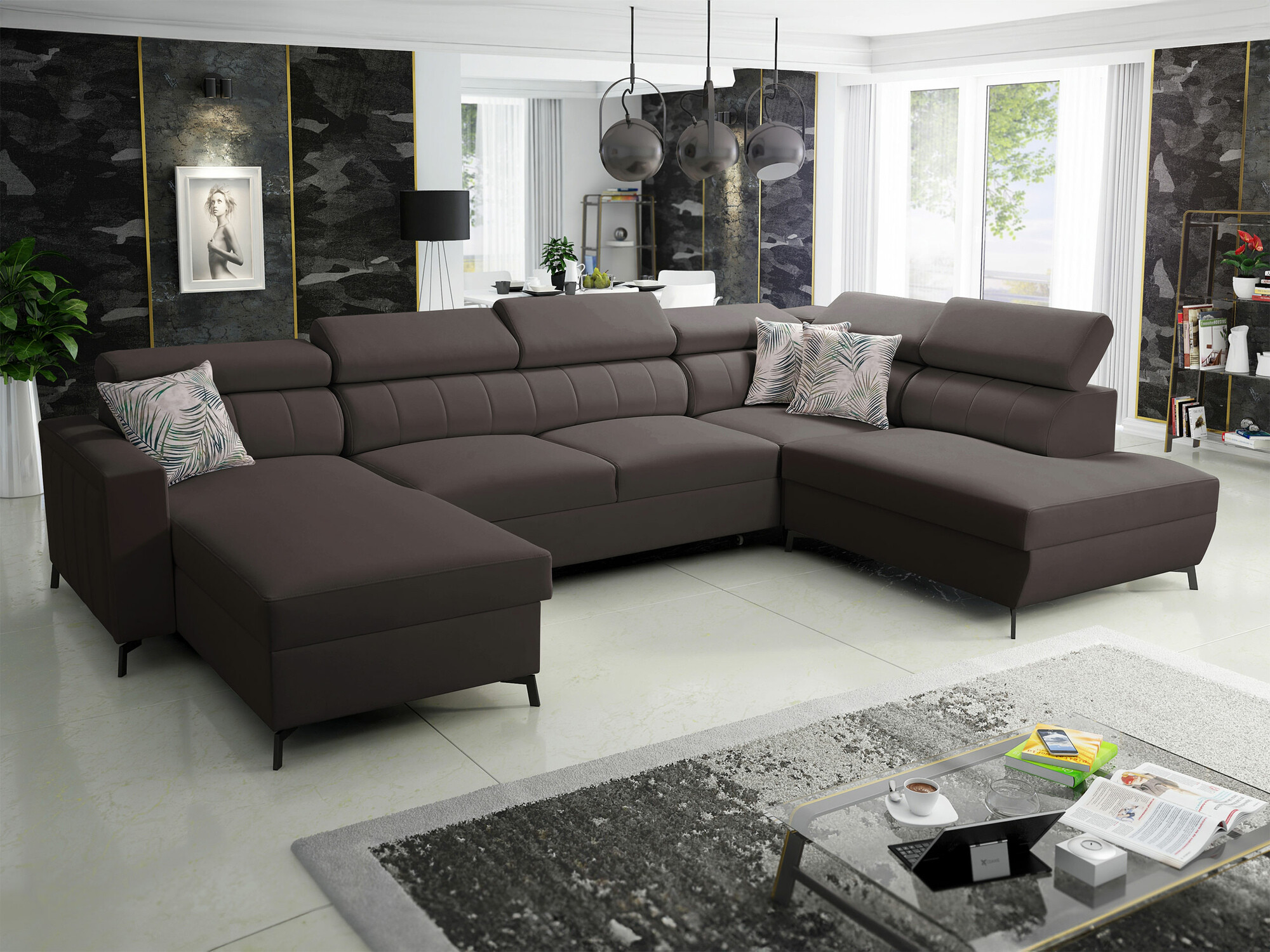 Corner sofa Sarasota 158 (Mono 234 + Botanical 36)