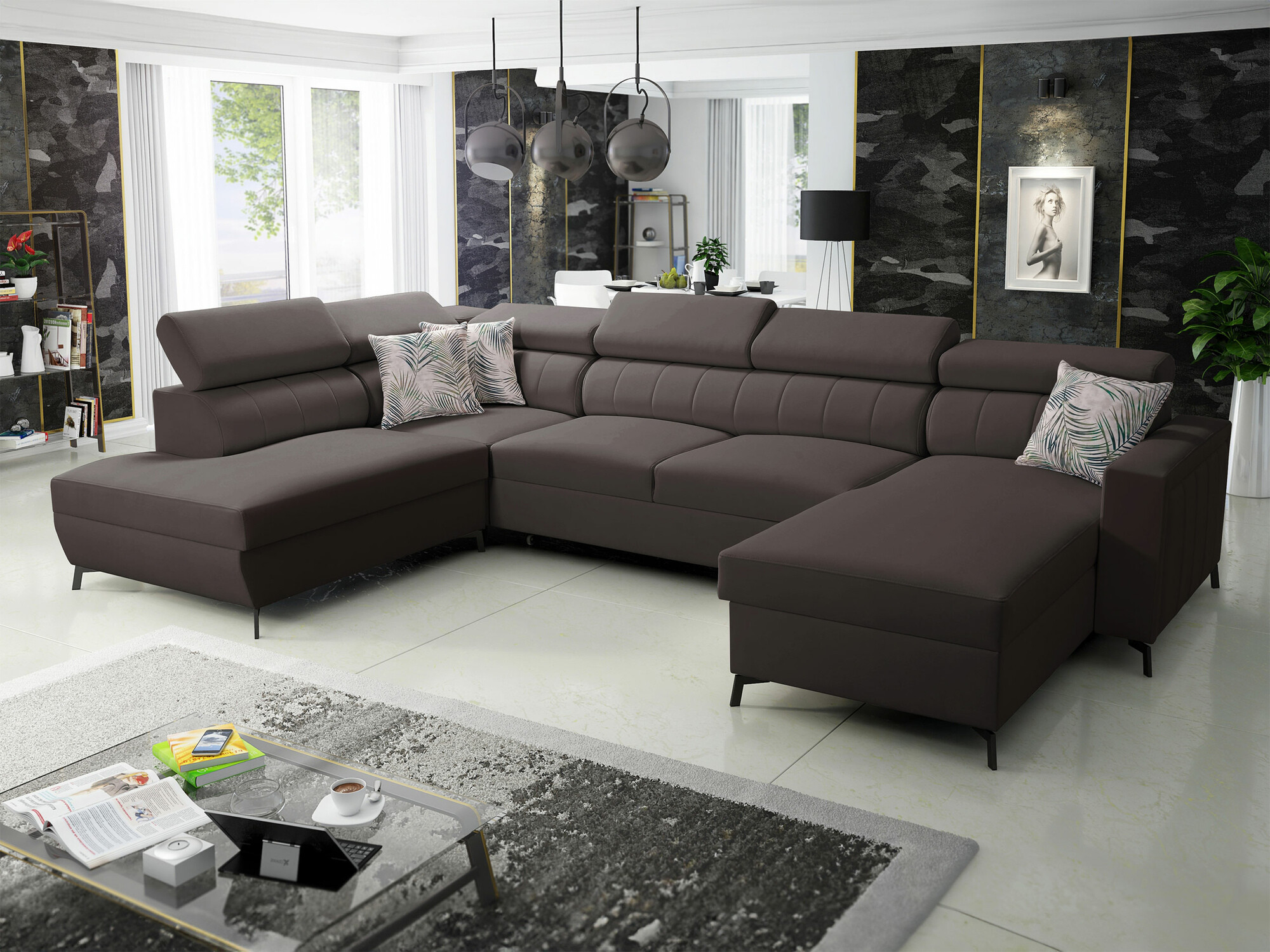 Corner sofa Sarasota 158 (Mono 234 + Botanical 36)