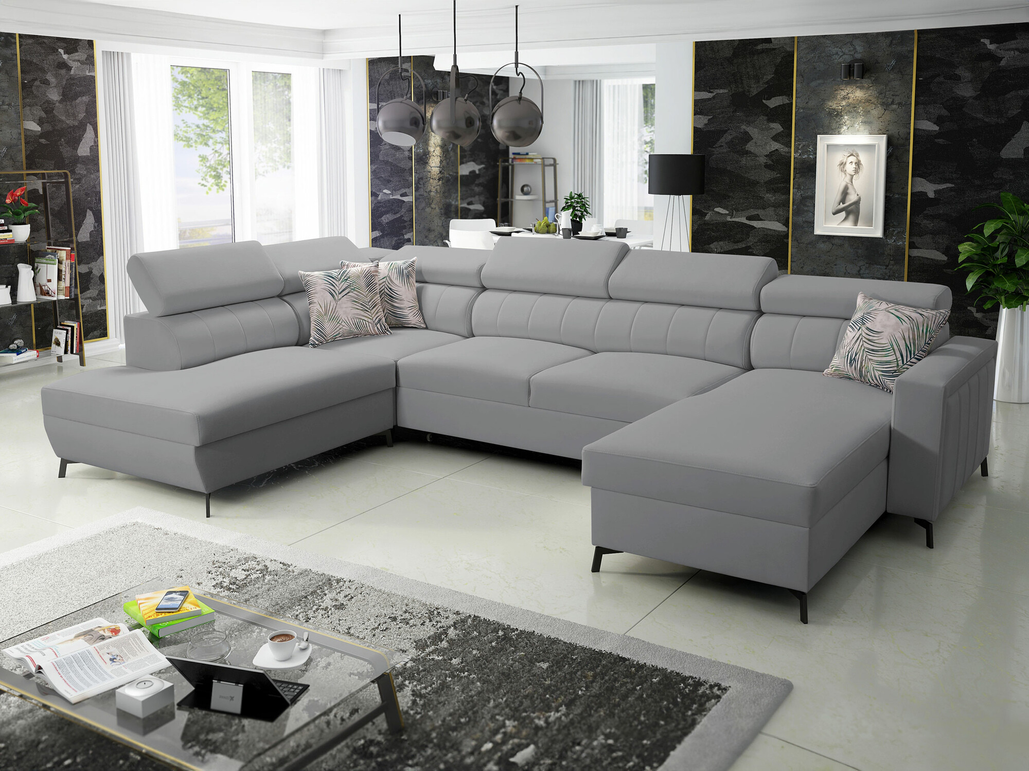 Corner sofa Sarasota 158 (Mono 244 + Botanical 36)
