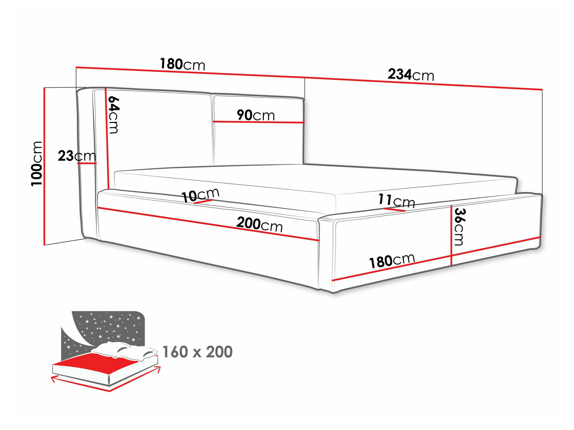 Bed Calcalo 107