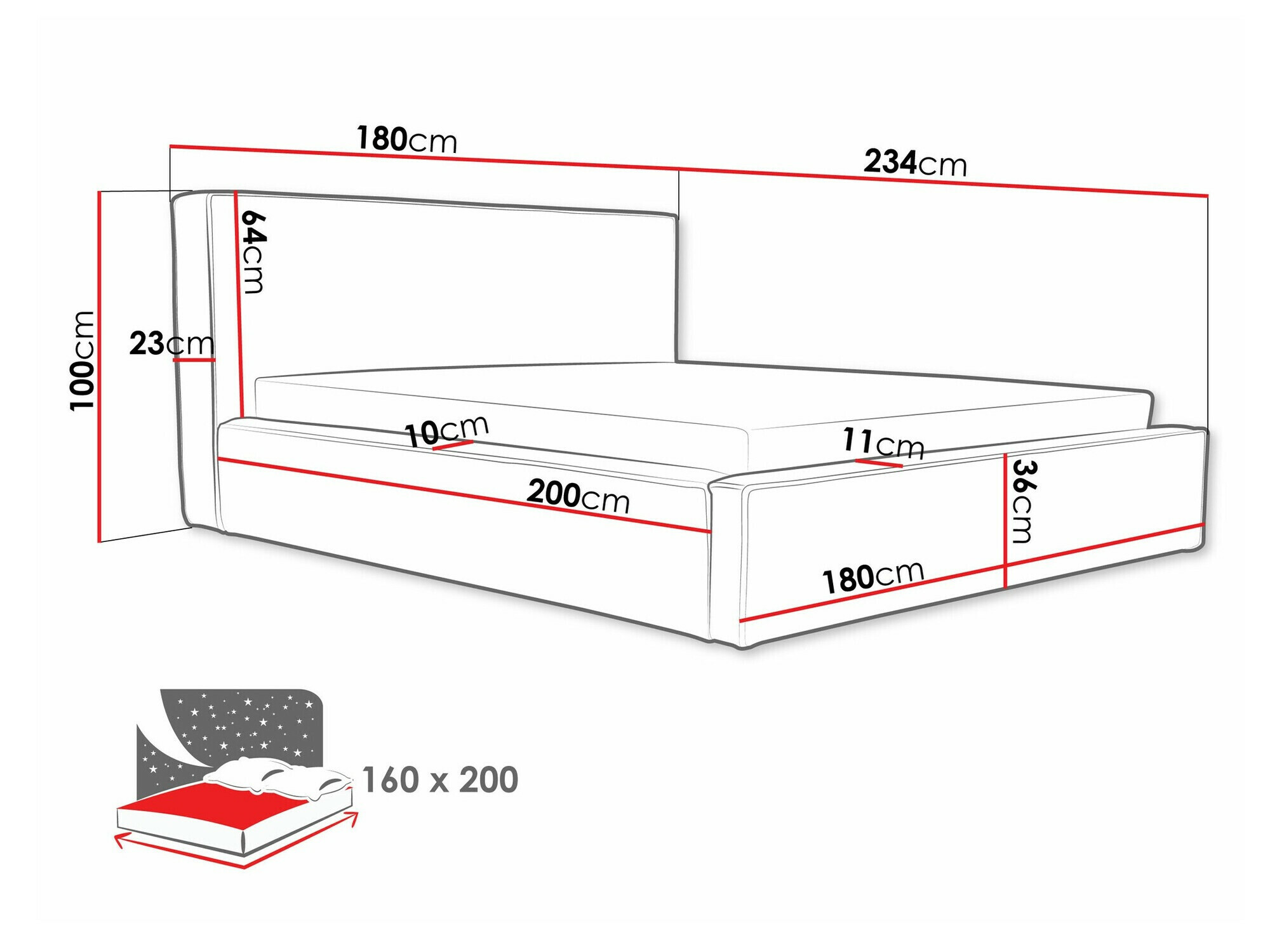 Bed Calcalo 108