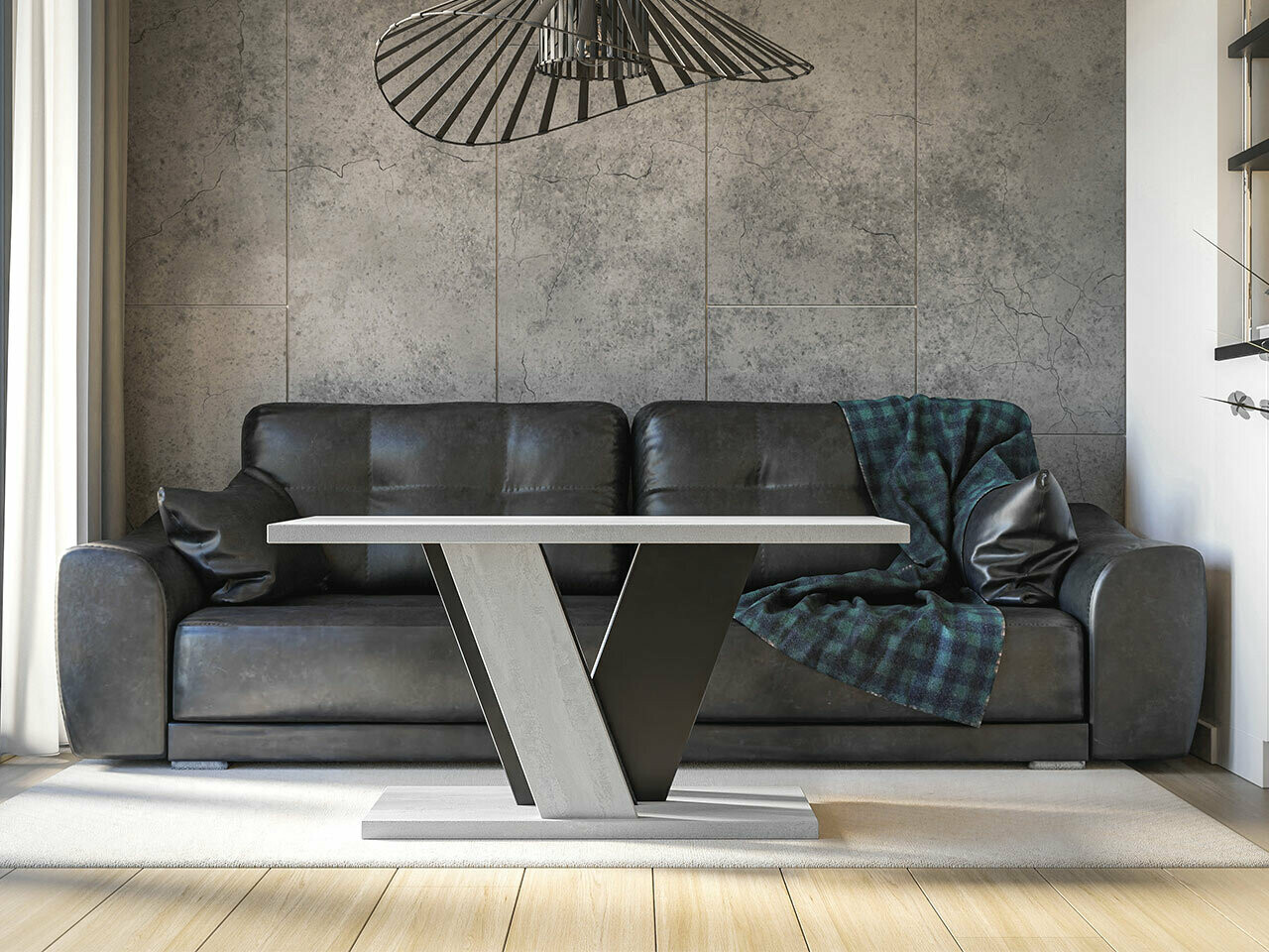 Coffee table Goodyear 128 (Grey + Black)