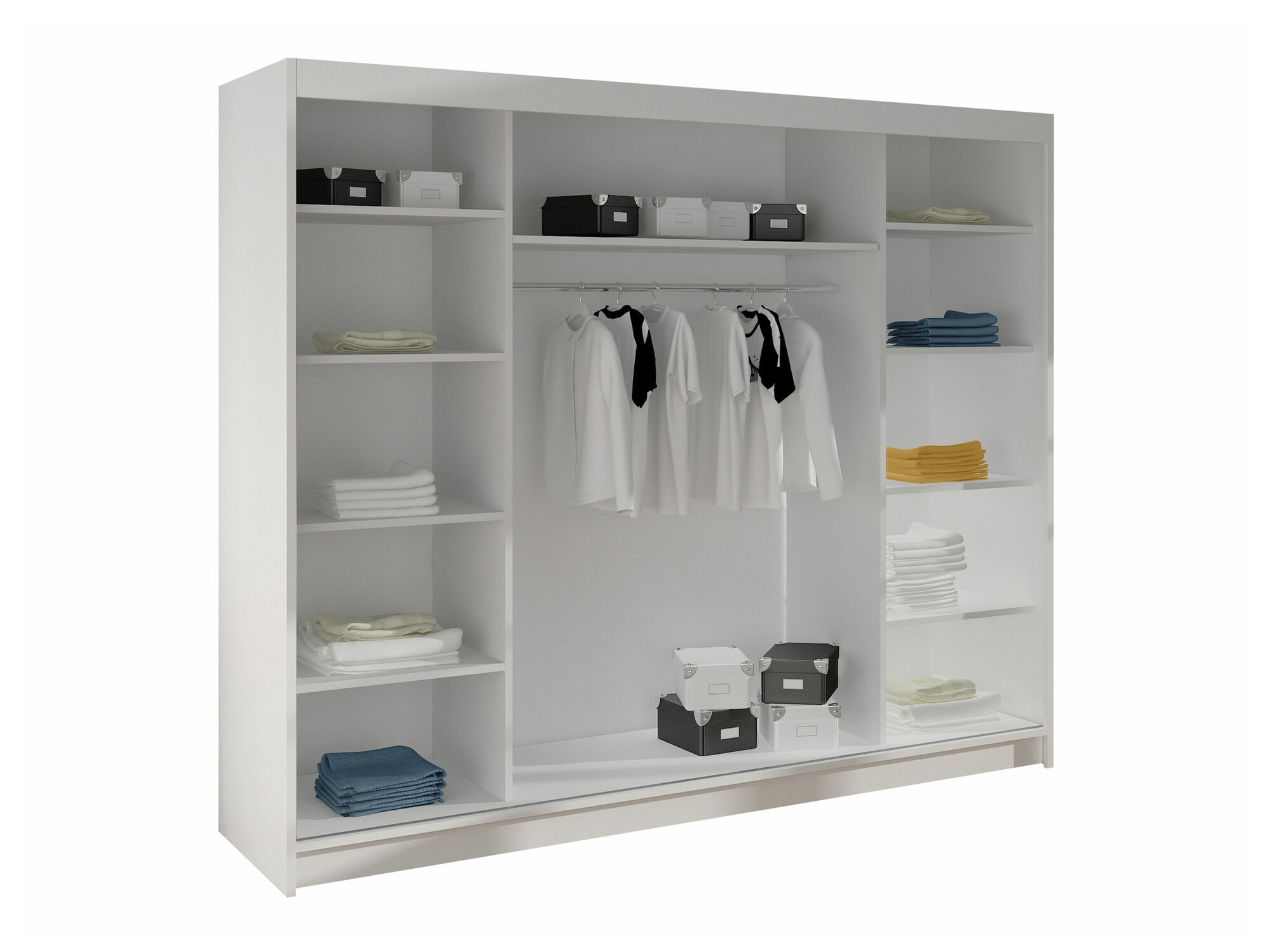 Wardrobe Closico Durion IV (White + Black)