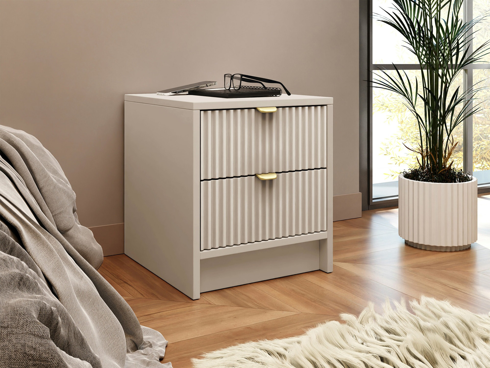 Bedside table Comfivo Papilio (Beige)