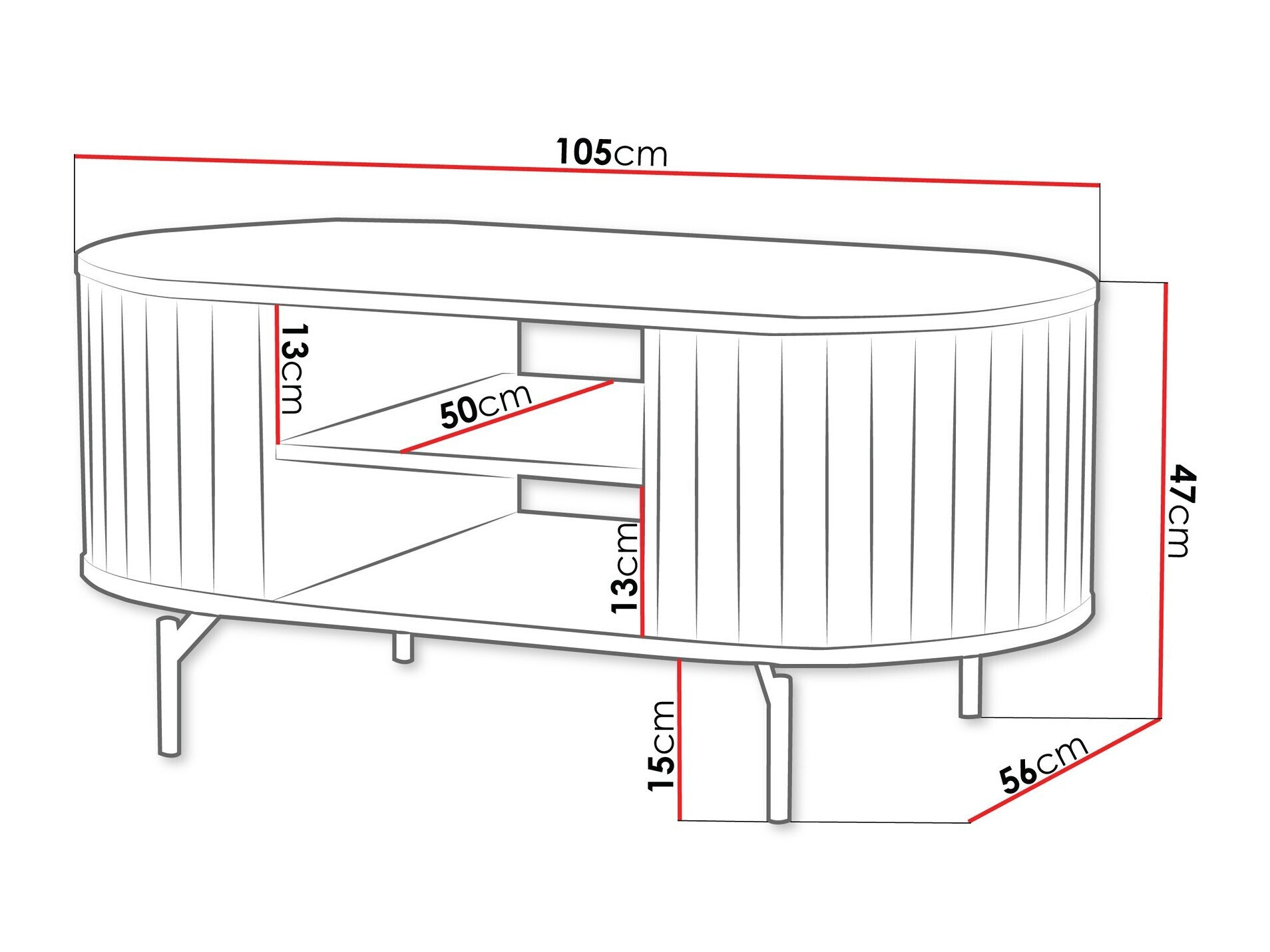 Coffee table Novmono 105 (Black)