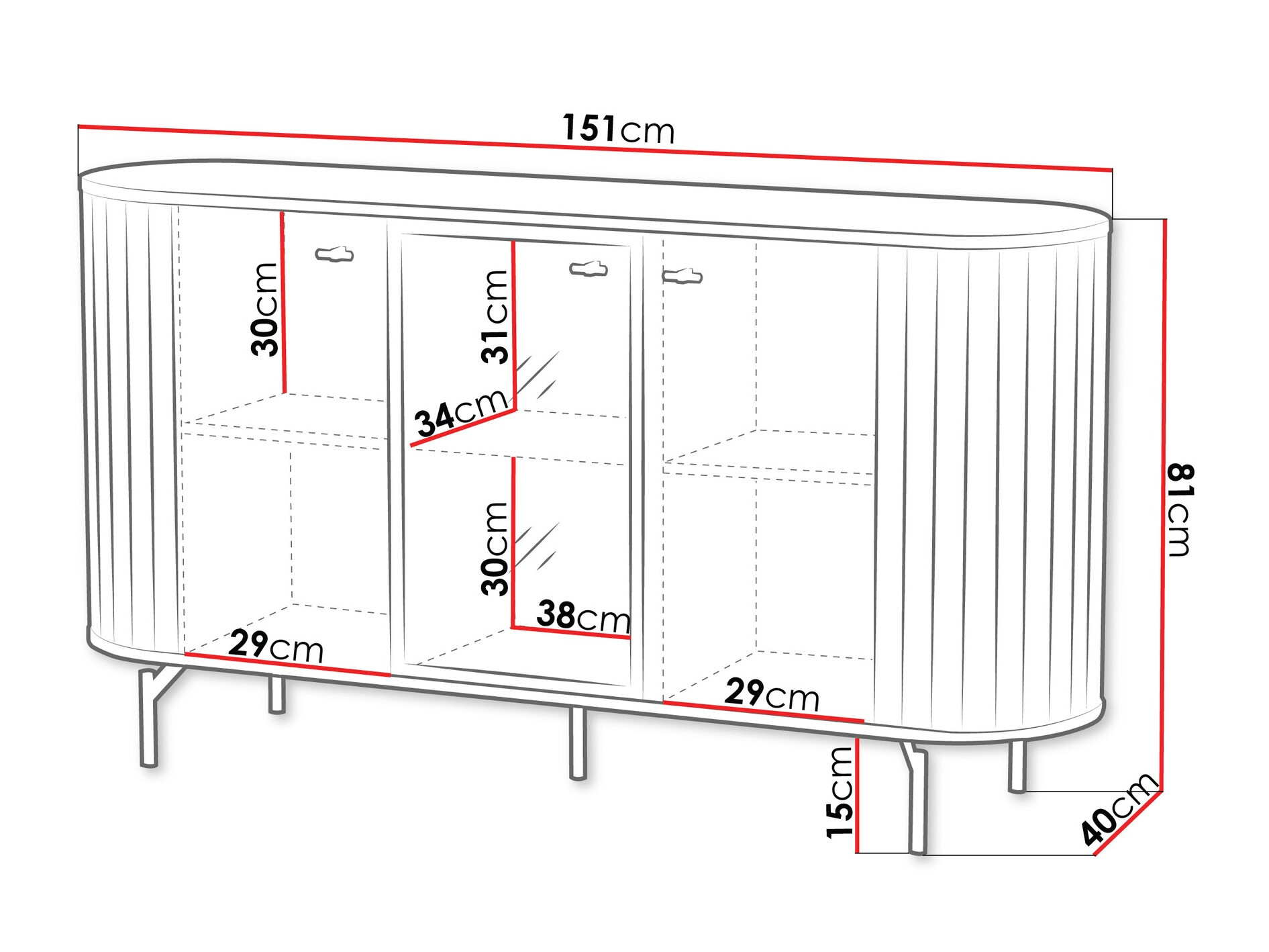 Sideboard Novmono 102 (Black)