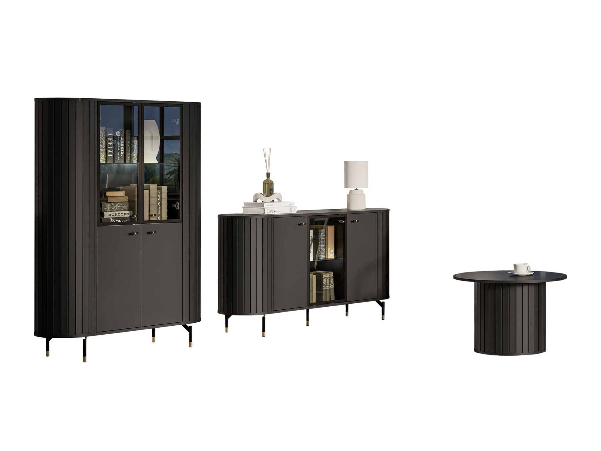 Living room set Novmono 109 (Black)