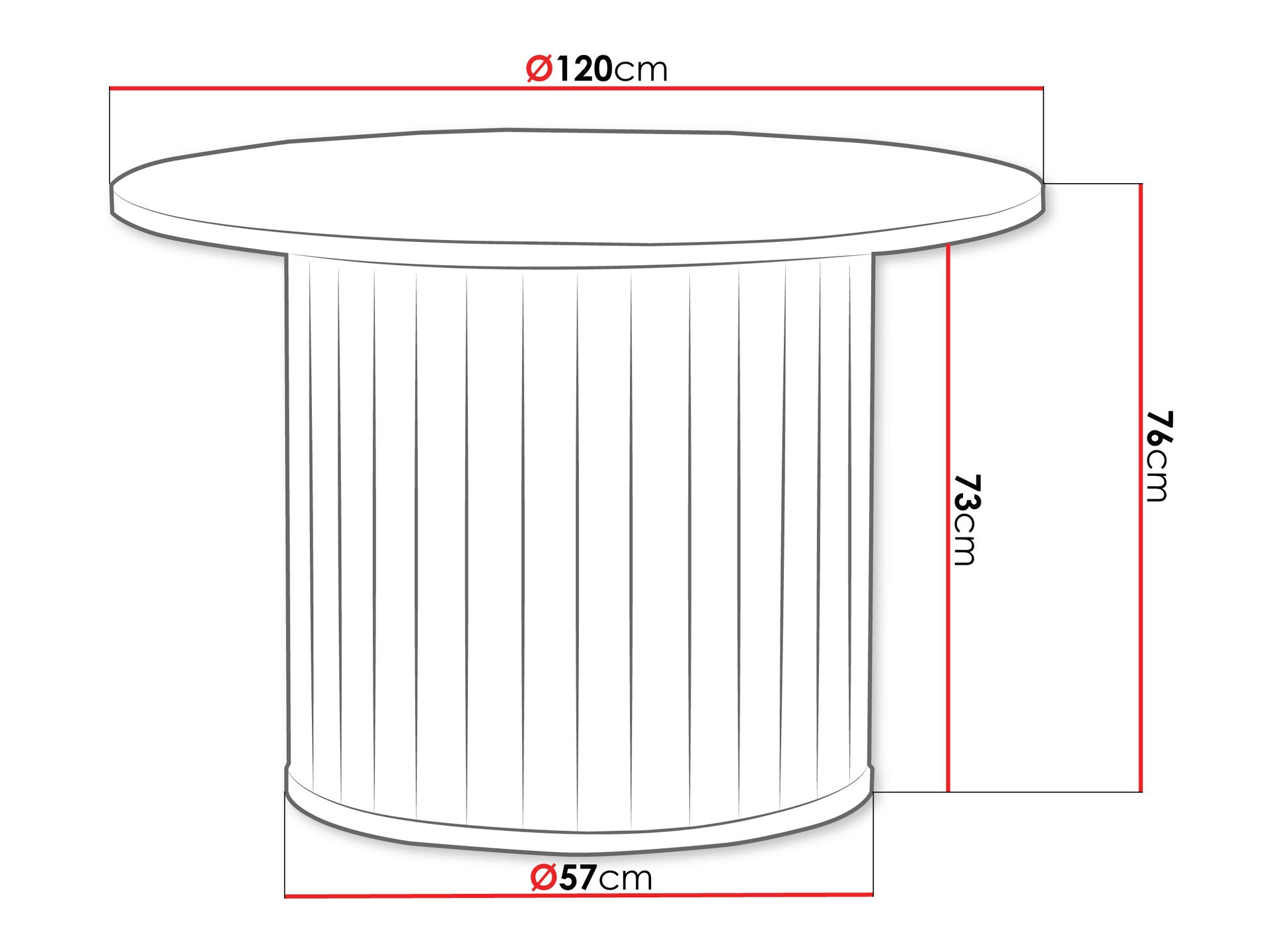 Table Novmono 107 (Black)