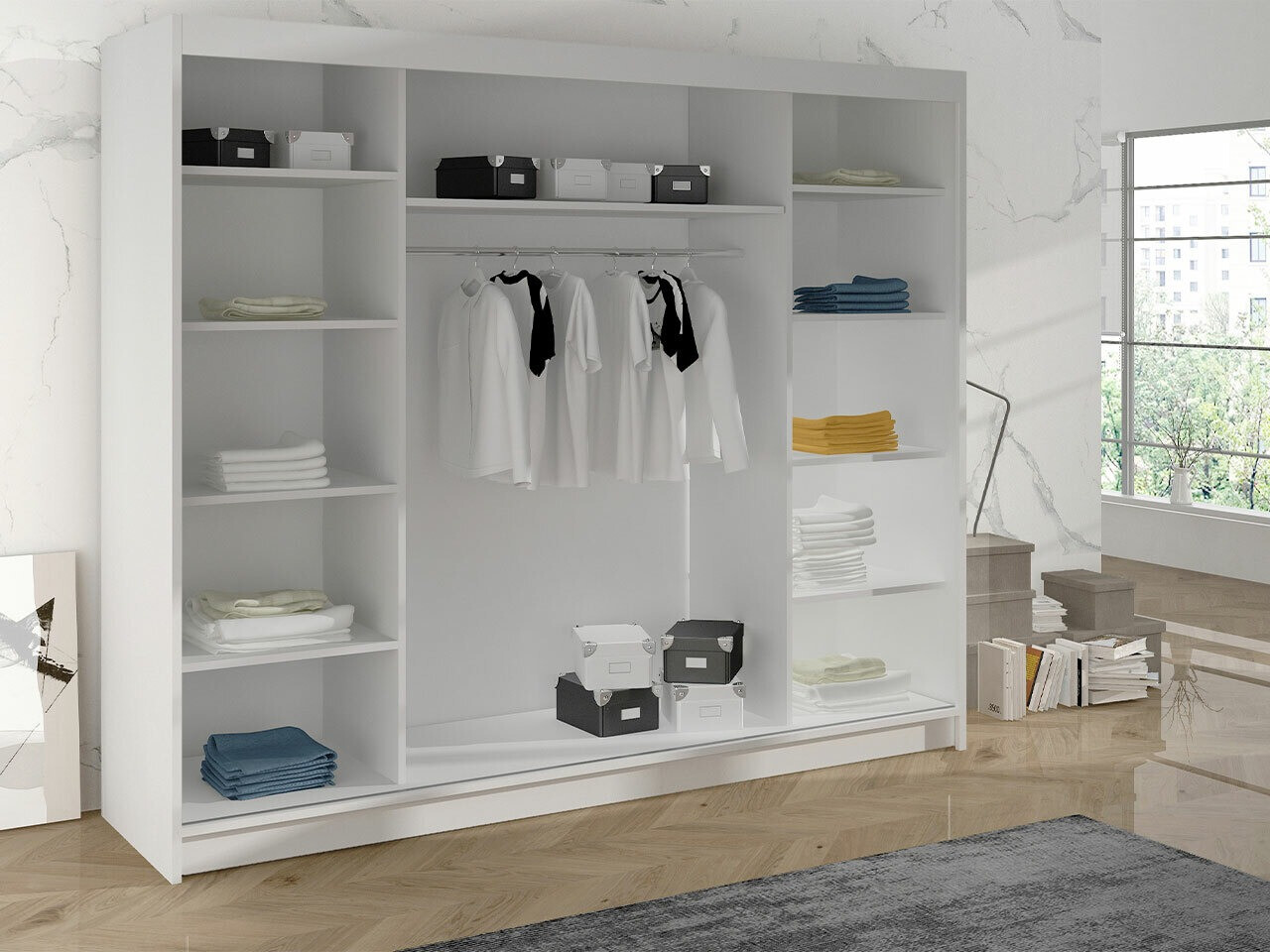 Wardrobe Closico Durion I (White)