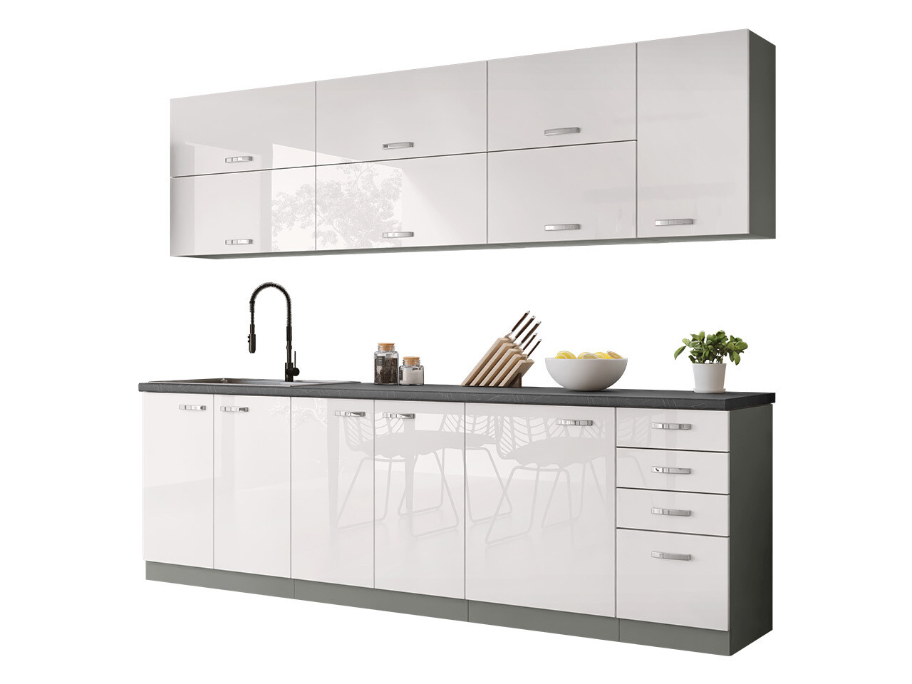 Modular kitchen set Multi White 123