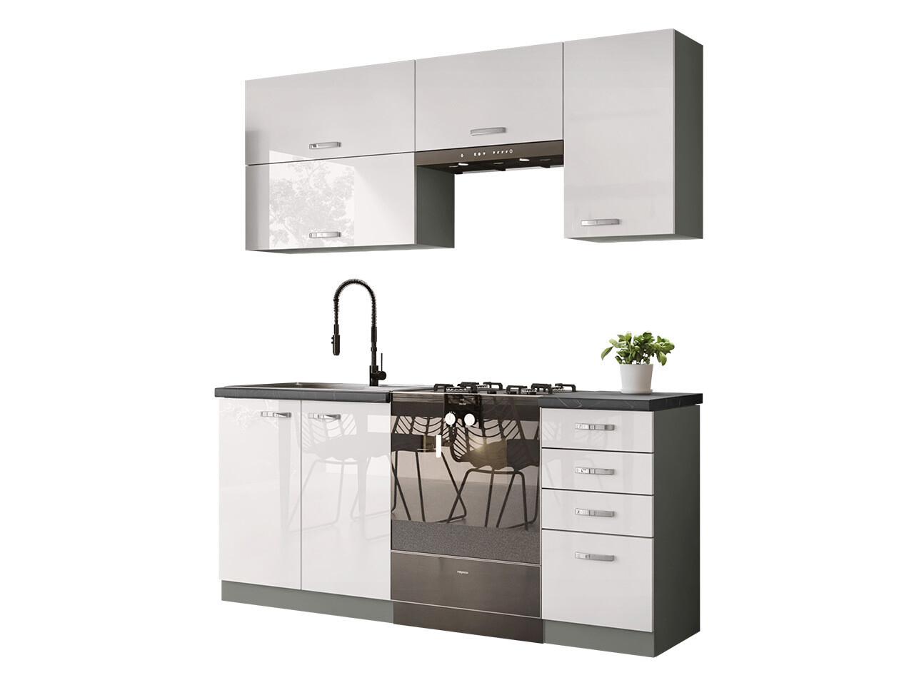 Modular kitchen set Multi White 125