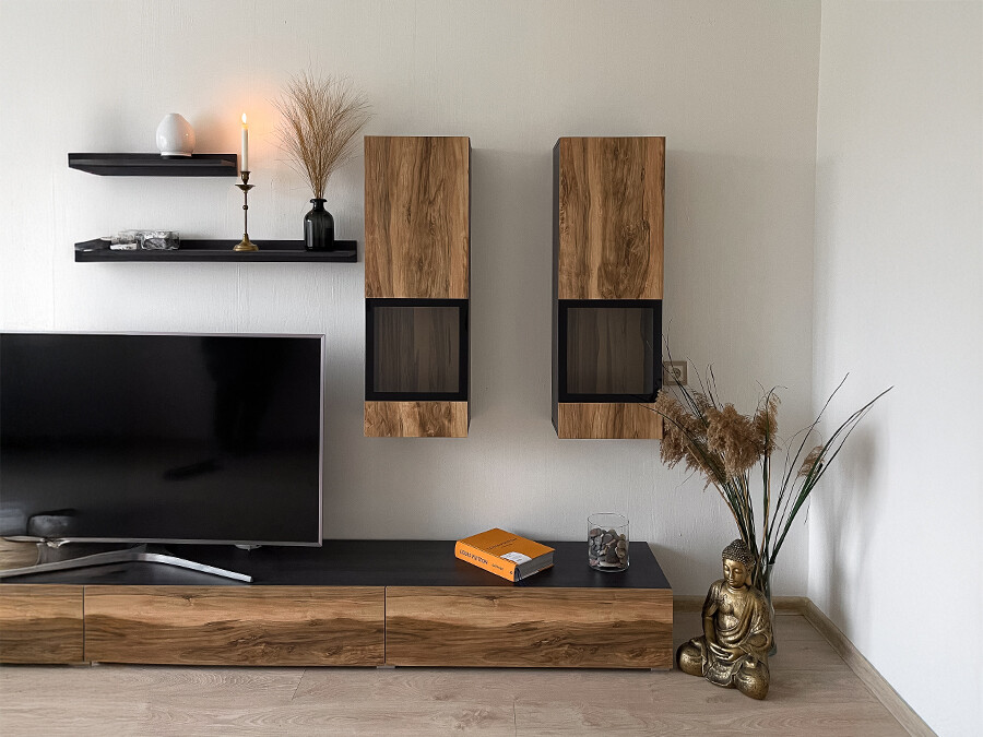 Living room set Serodeu 100 (Walnut + Dark brown)