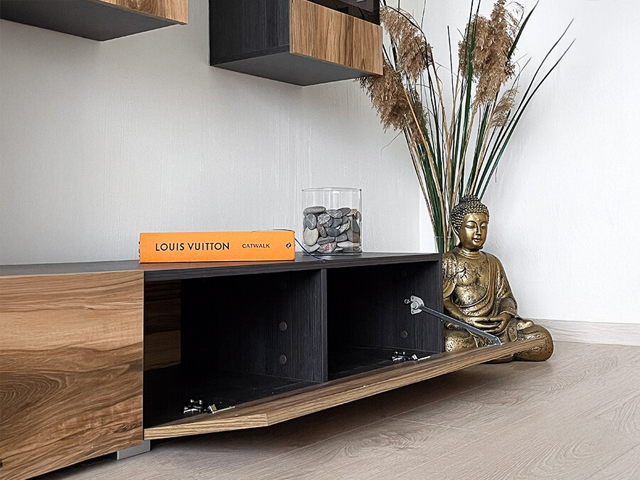 Living room set Serodeu 100 (Walnut + Dark brown)