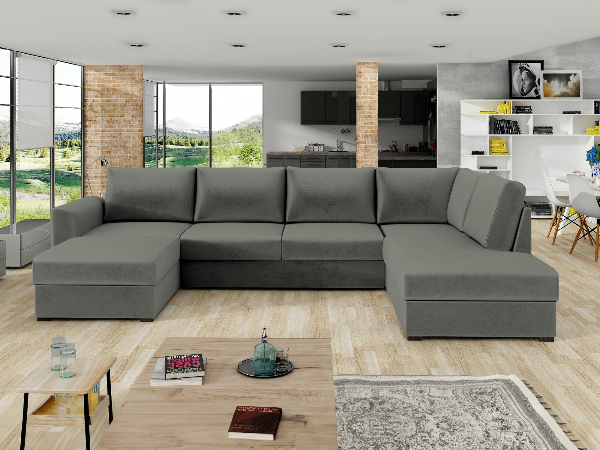 Corner sofa Comfivo Flumen (Magic Velvet 2217)