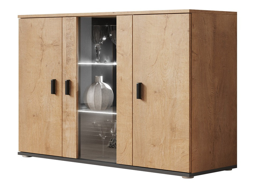 Sideboard Tornola 106 (Lefkas oak + Black)