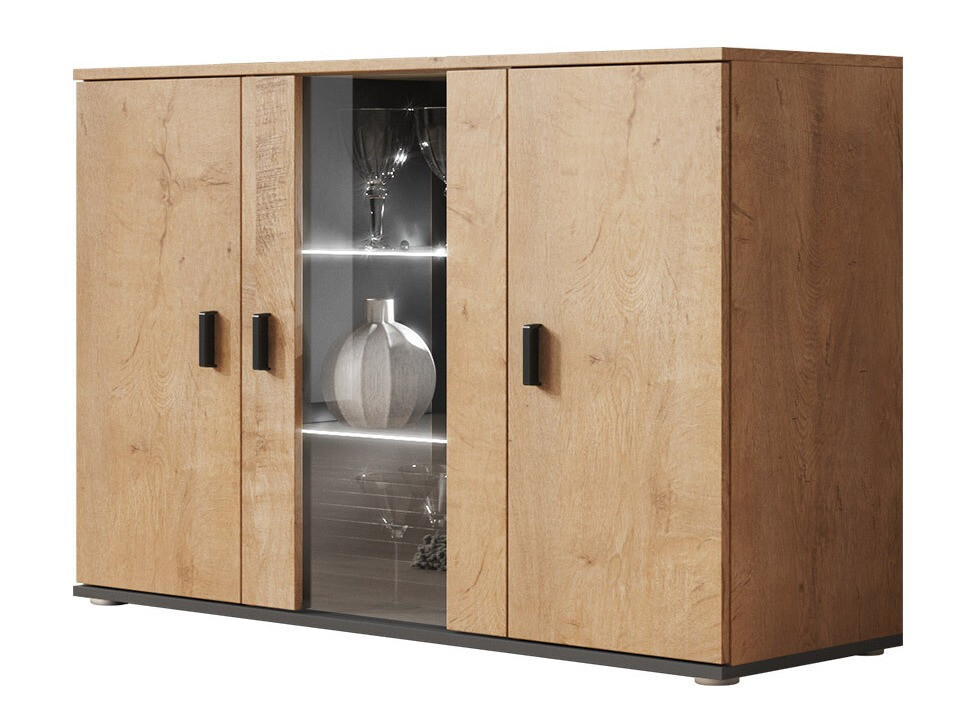 Sideboard Tornola 106 (Lefkas oak + Black)