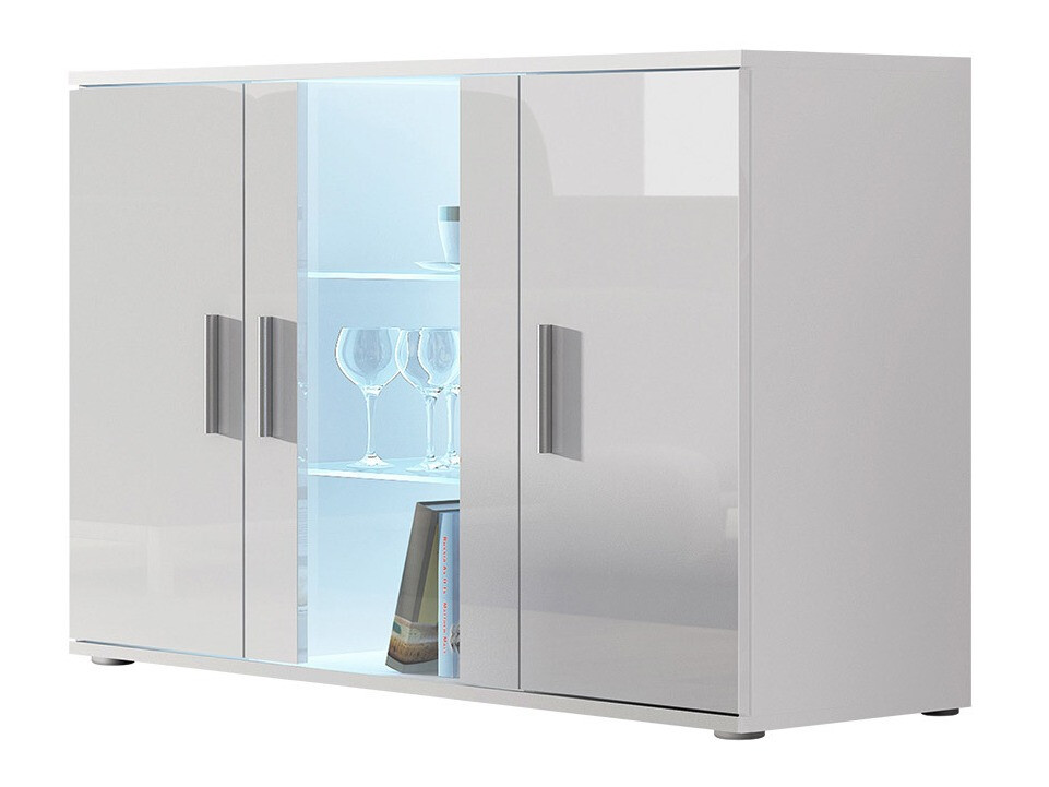 Sideboard Tornola 106 (White + Glossy white)
