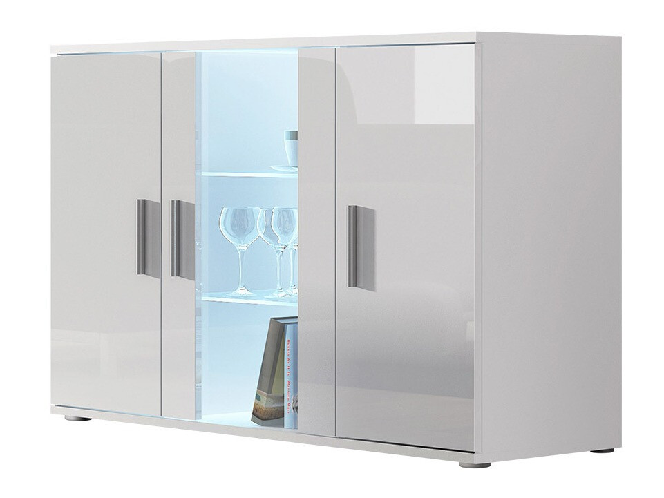 Sideboard Tornola 106 (White + Glossy white)