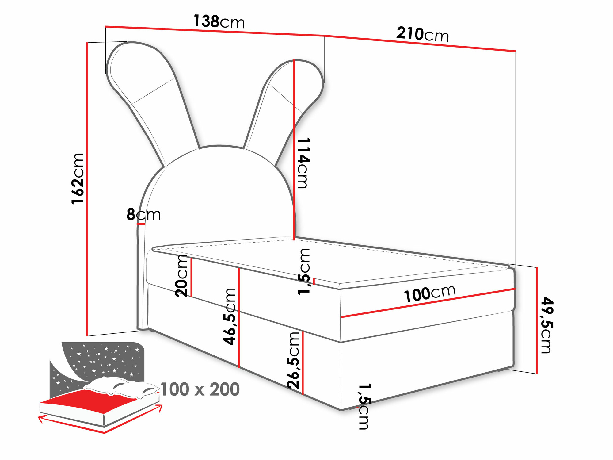 Continental bed Stylus (Magic Velvet 2260)