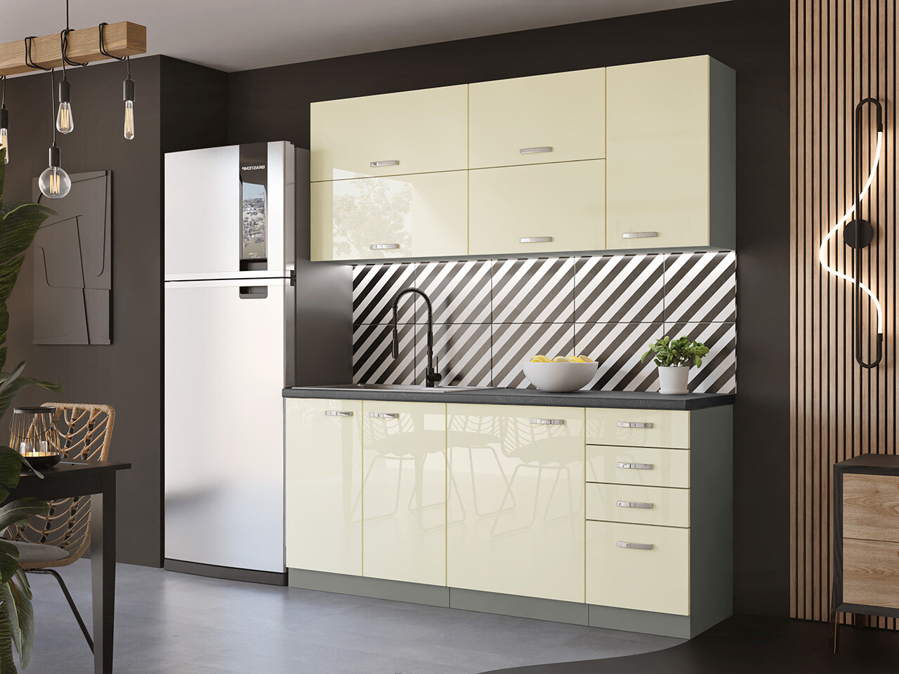 Modular wall cabinet Multi Cream 115