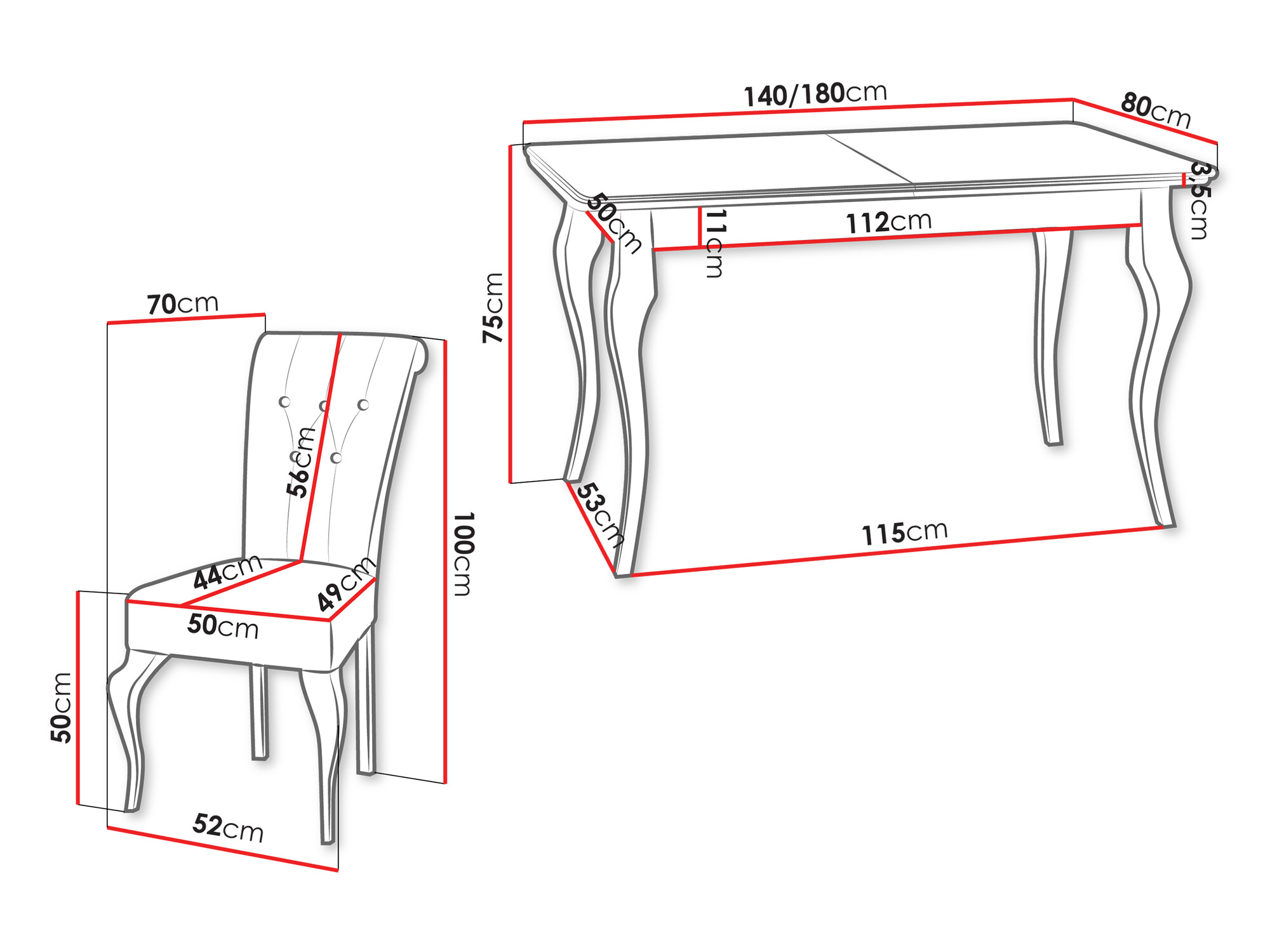 Dining set Comfivo Gallina II (Magic Velvet 2240)