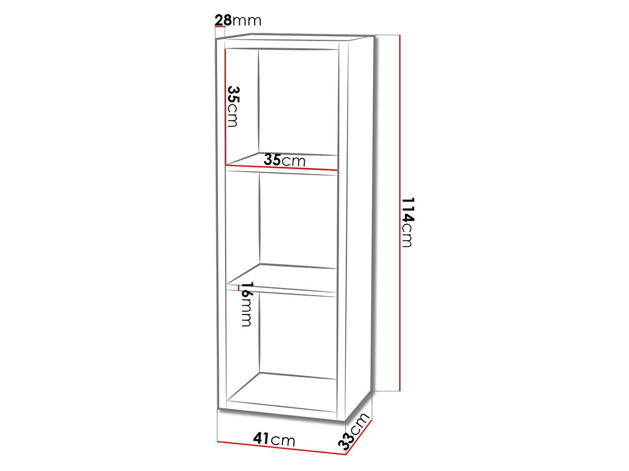 Bookcase Levnova 100 (Sonoma oak)