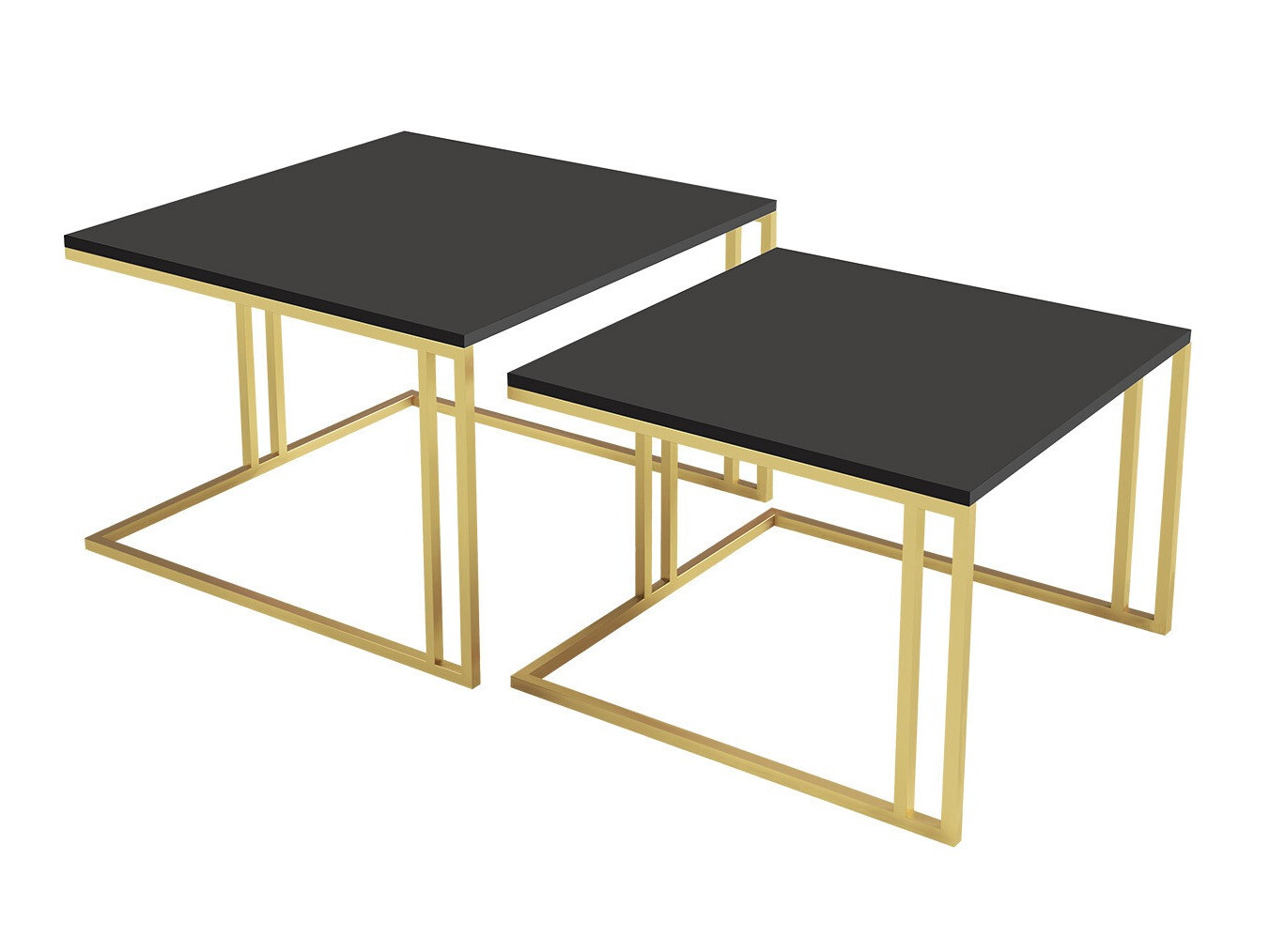 Coffee table set Oswego 110 (Black + Golden)