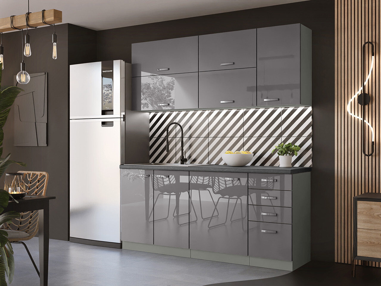 Modular cabinet for built-in appliances Multi Grey 100