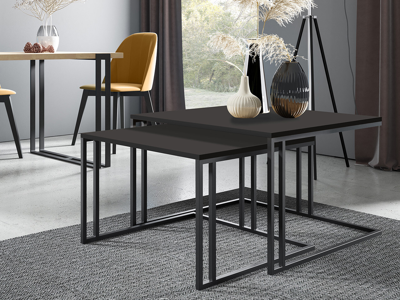 Nest of coffee tables Oswego 110 (Black)