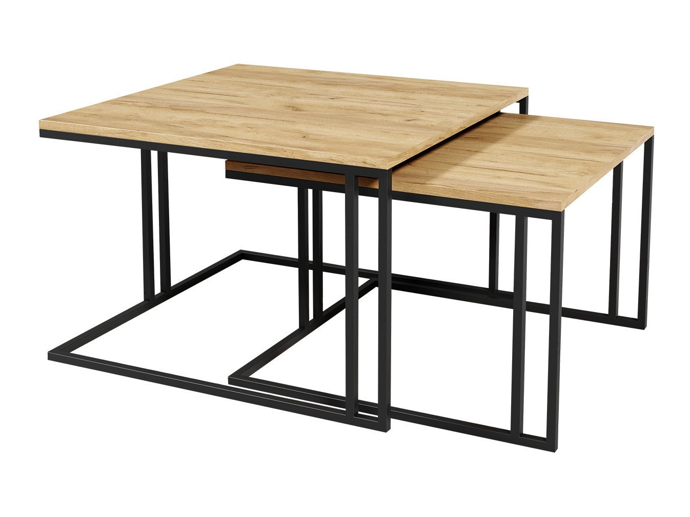 Nest of coffee tables Oswego 110 (Brown + Black)