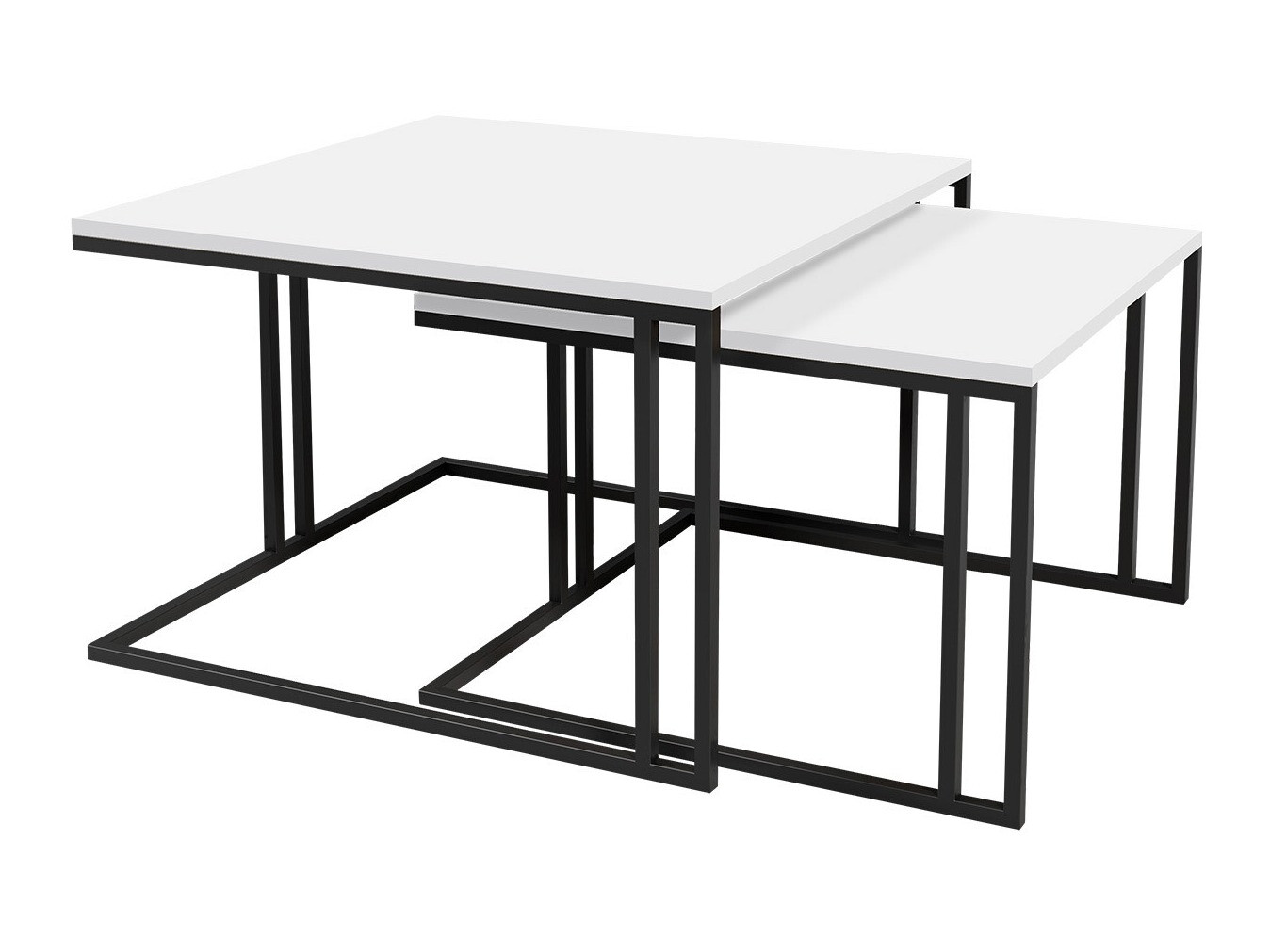 Nest of coffee tables Oswego 110 (White + Black)